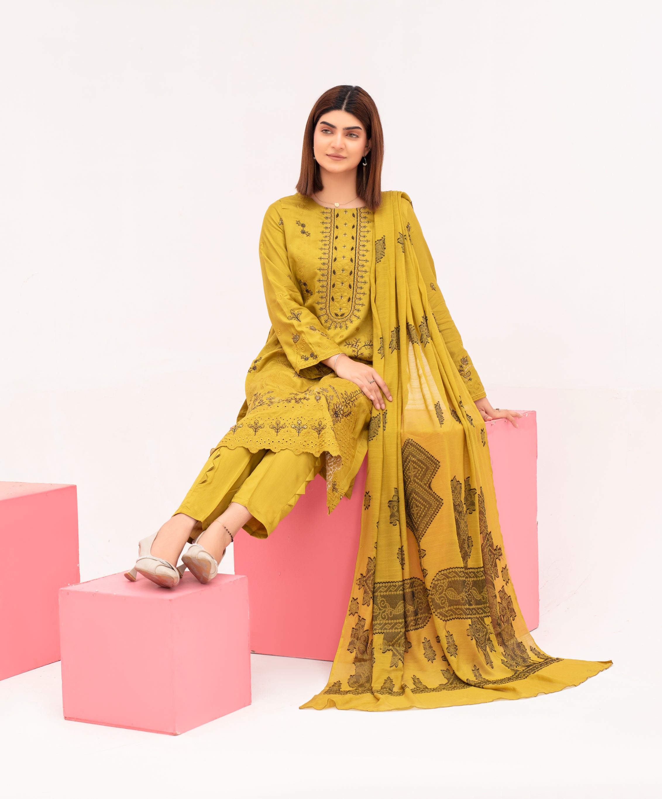 SASSI Viscose EMB Shirt & Dupatta Vol-2415