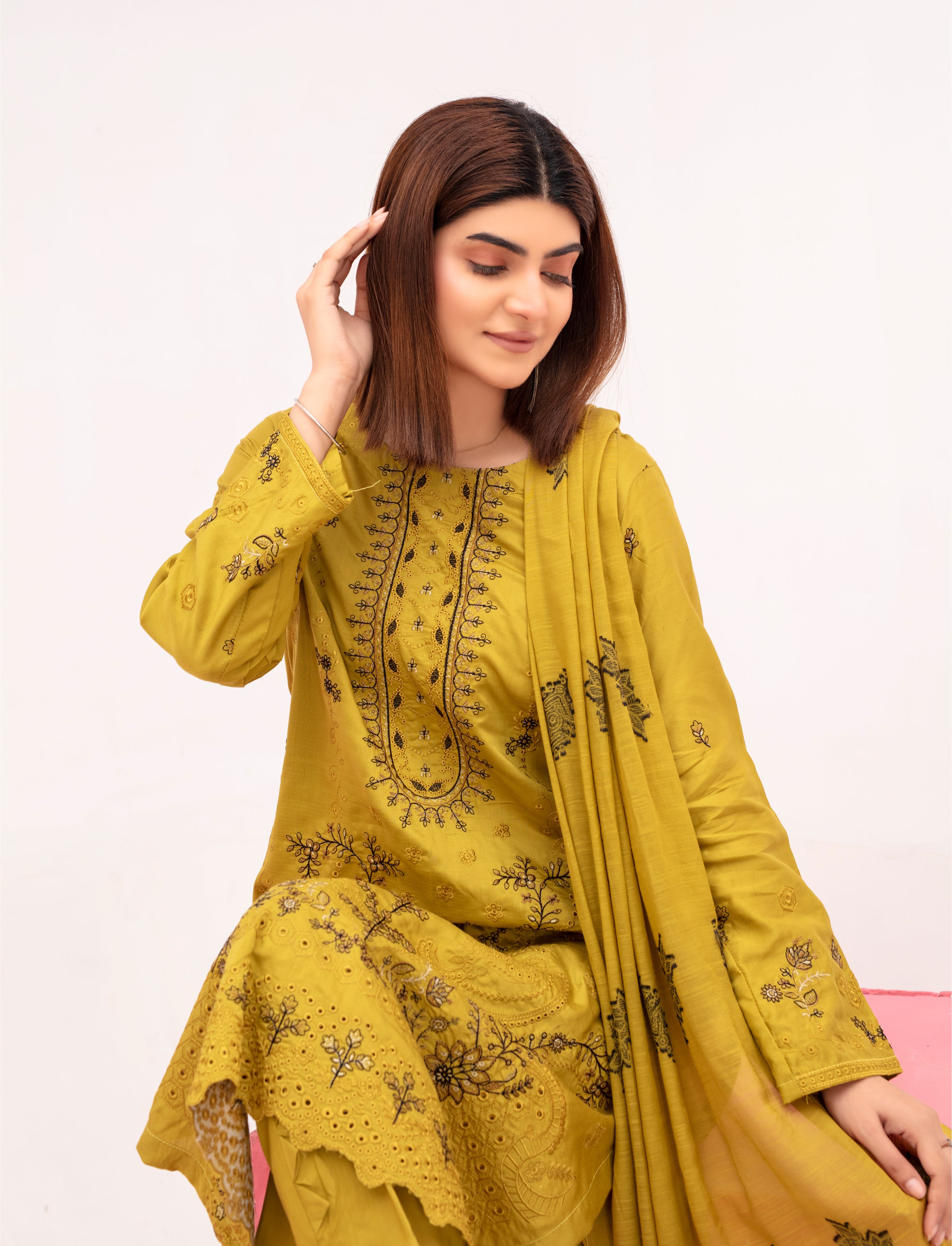 SASSI Viscose EMB Shirt & Dupatta Vol-2415