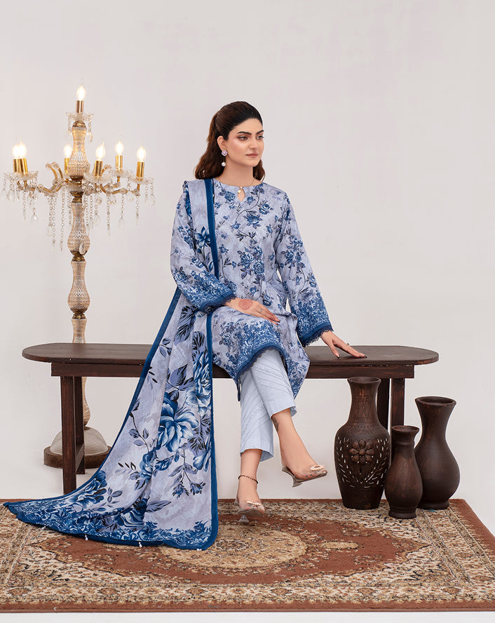 SASSI Viscose Print Shirt & Dupatta Vol-2471