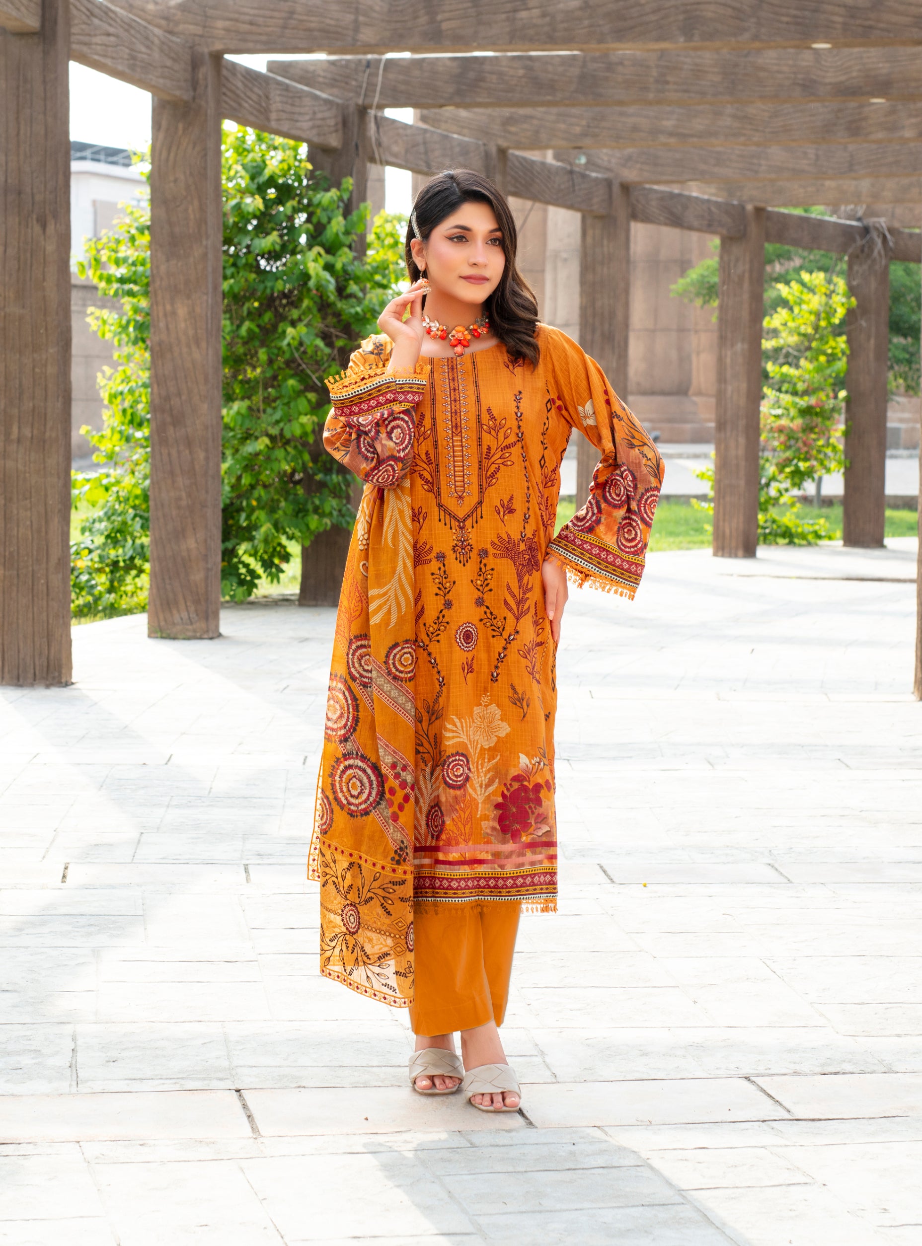 SASSI Viscose EMB Shirt & Dupatta Vol-2457