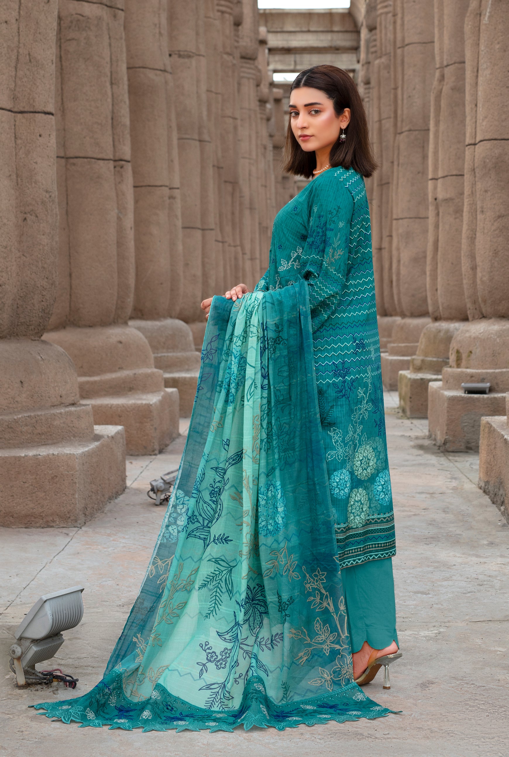 SASSI Viscose EMB Shirt & Dupatta Vol-2457