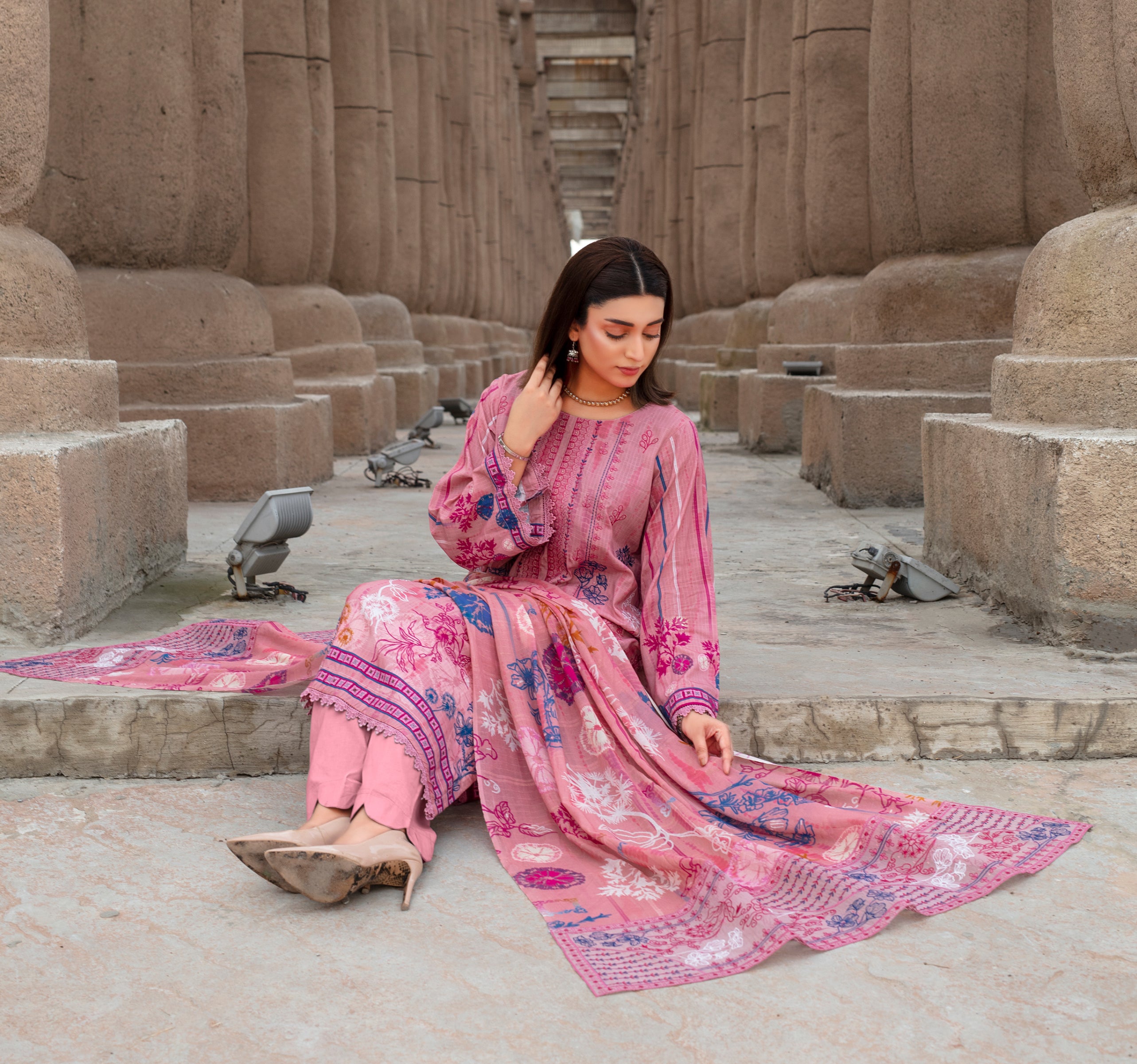 SASSI Viscose EMB Shirt & Dupatta Vol-2457