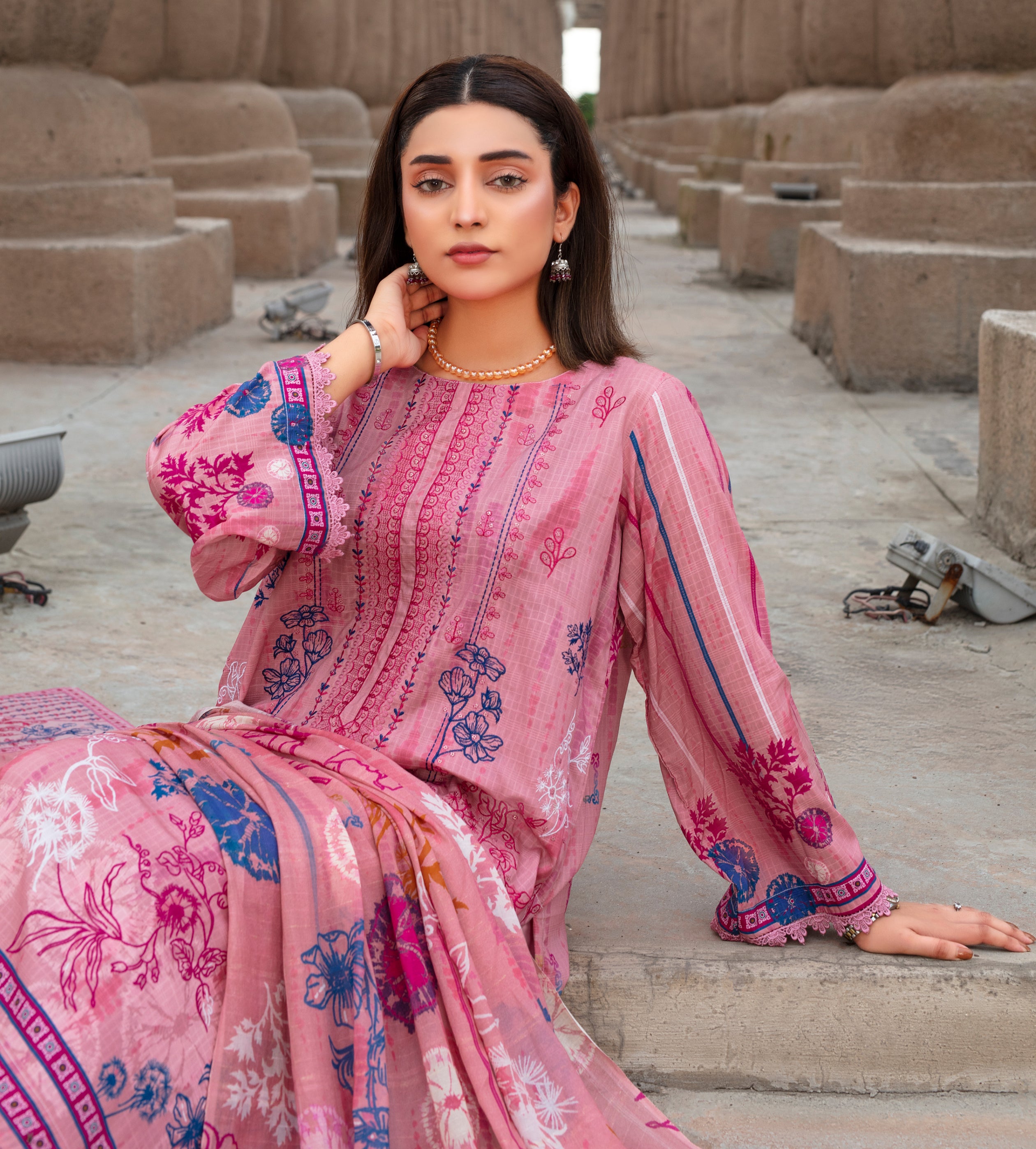 SASSI Viscose EMB Shirt & Dupatta Vol-2457