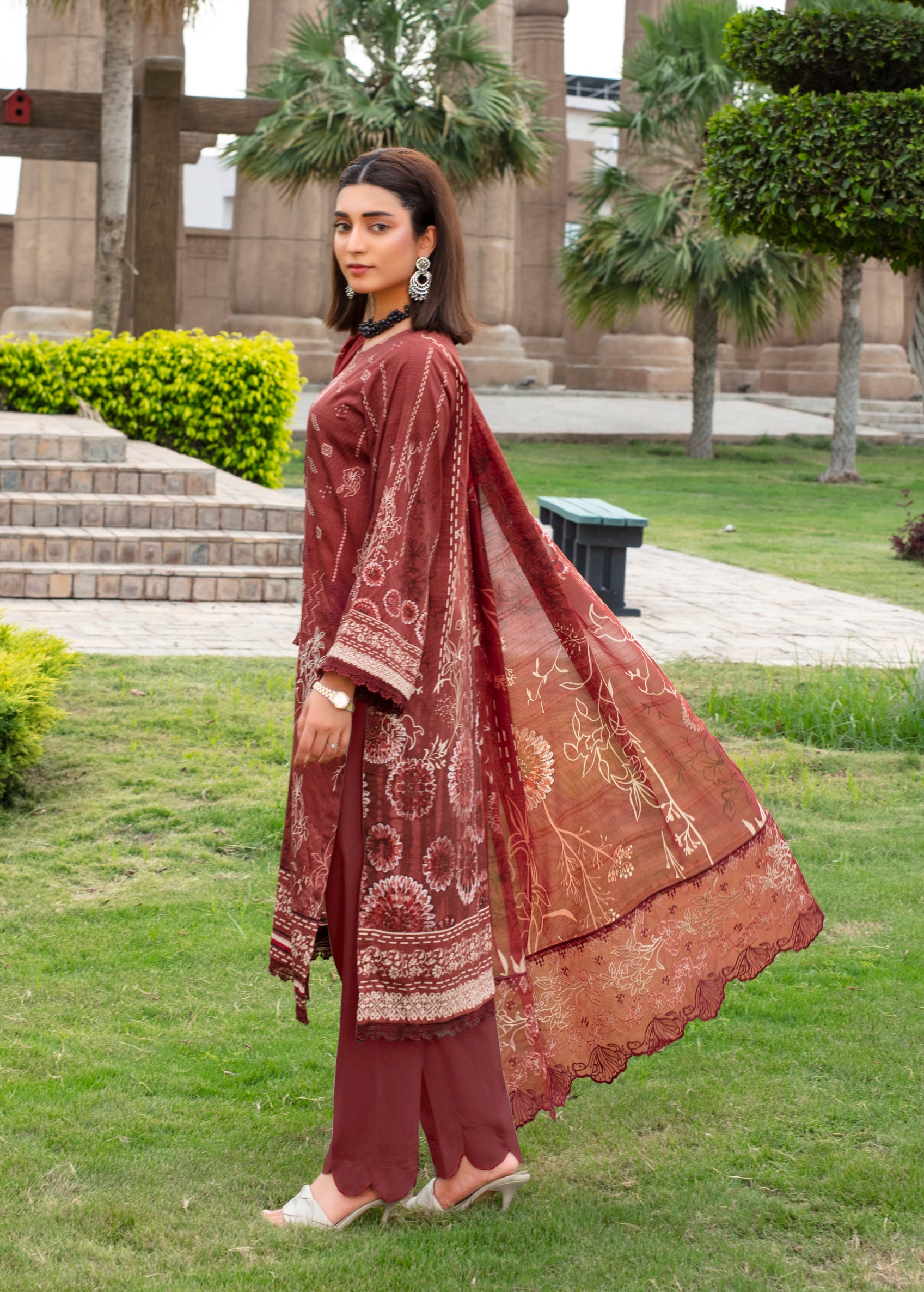 SASSI Viscose EMB Shirt & Dupatta Vol-2457