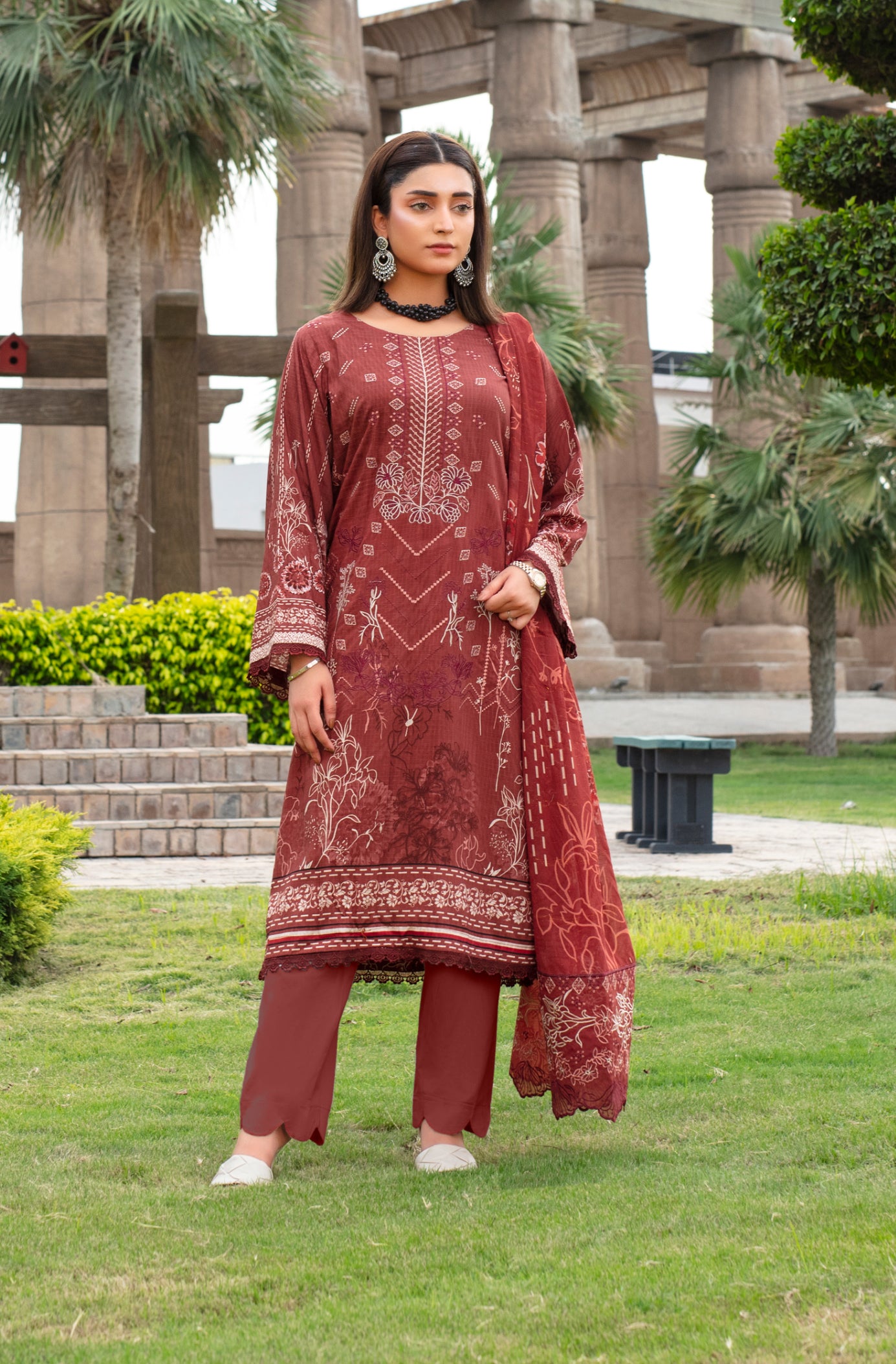 SASSI Viscose EMB Shirt & Dupatta Vol-2457