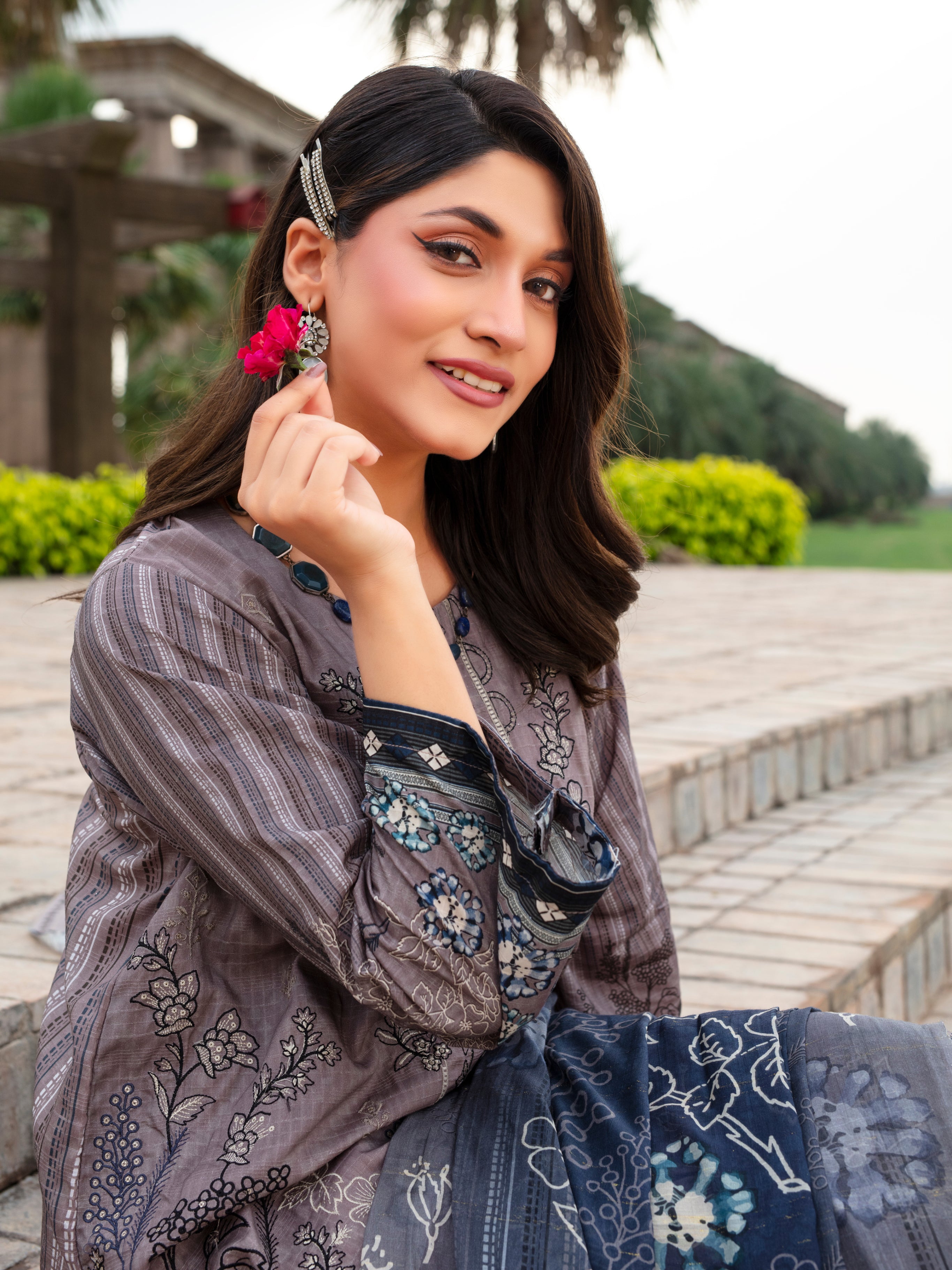 SASSI Viscose EMB Shirt & Dupatta Vol-2457