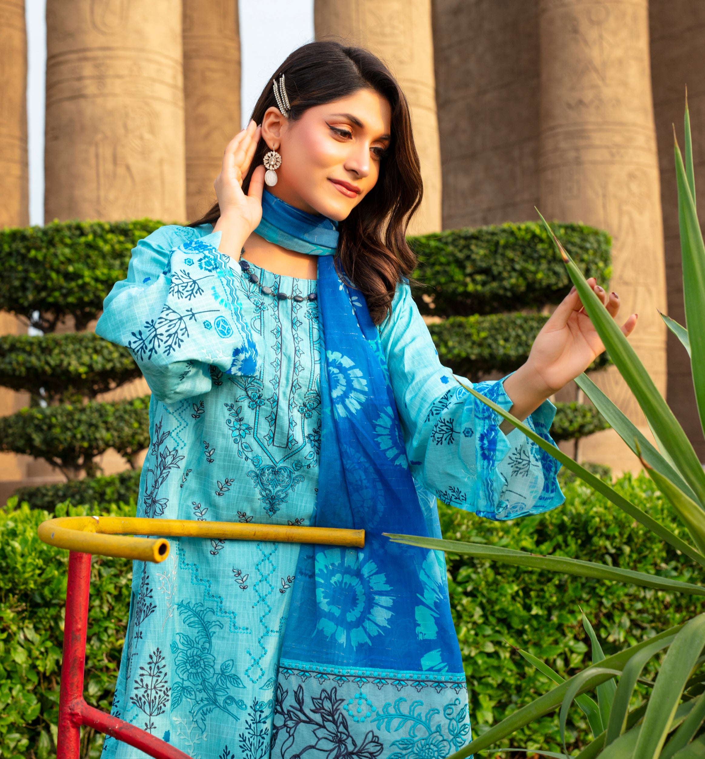 SASSI Viscose EMB Shirt & Dupatta Vol-2457