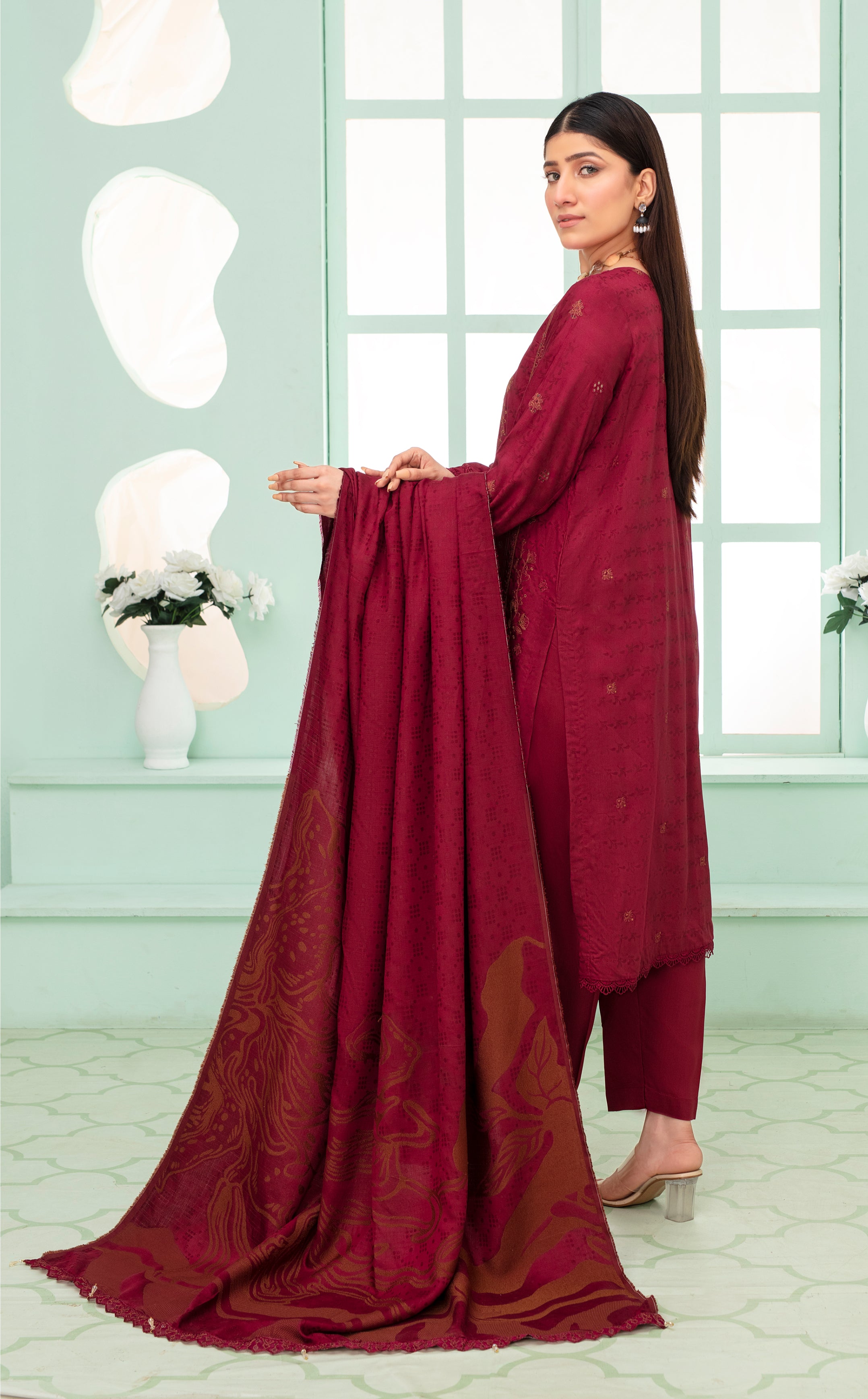 SASSI Viscose EMB Shirt & Dupatta Vol-2420