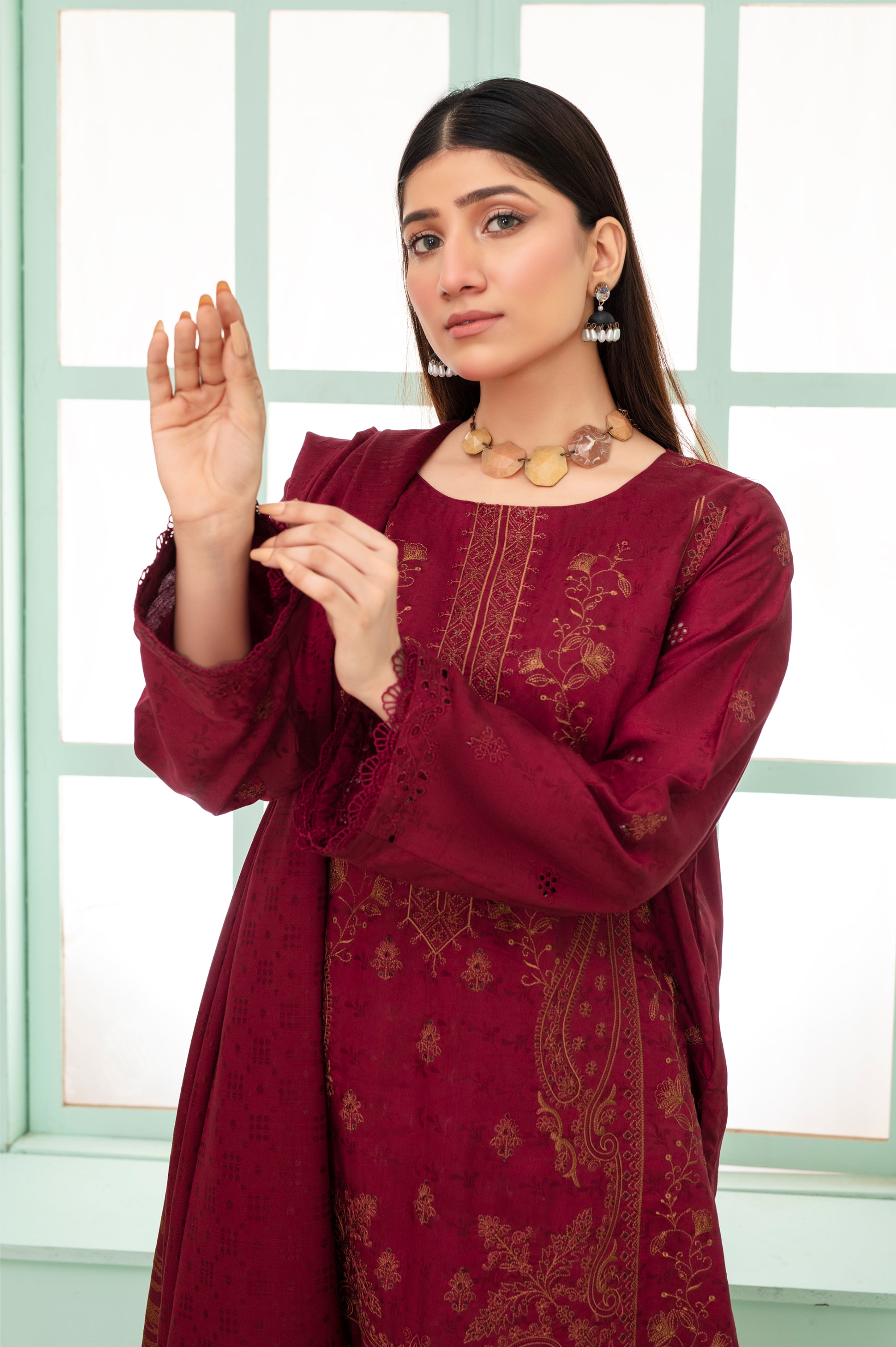 SASSI Viscose EMB Shirt & Dupatta Vol-2420