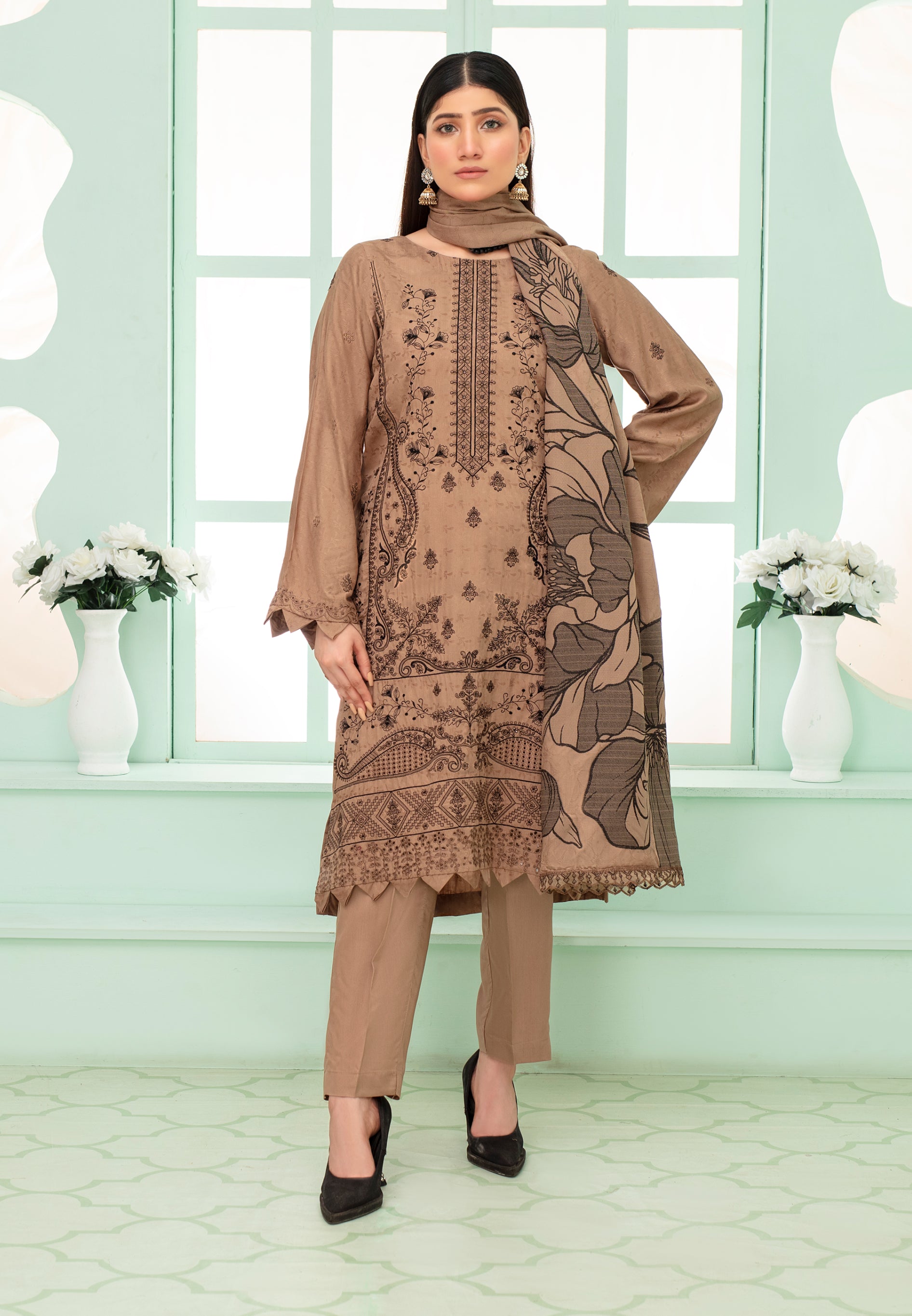 SASSI Viscose EMB Shirt & Dupatta Vol-2420
