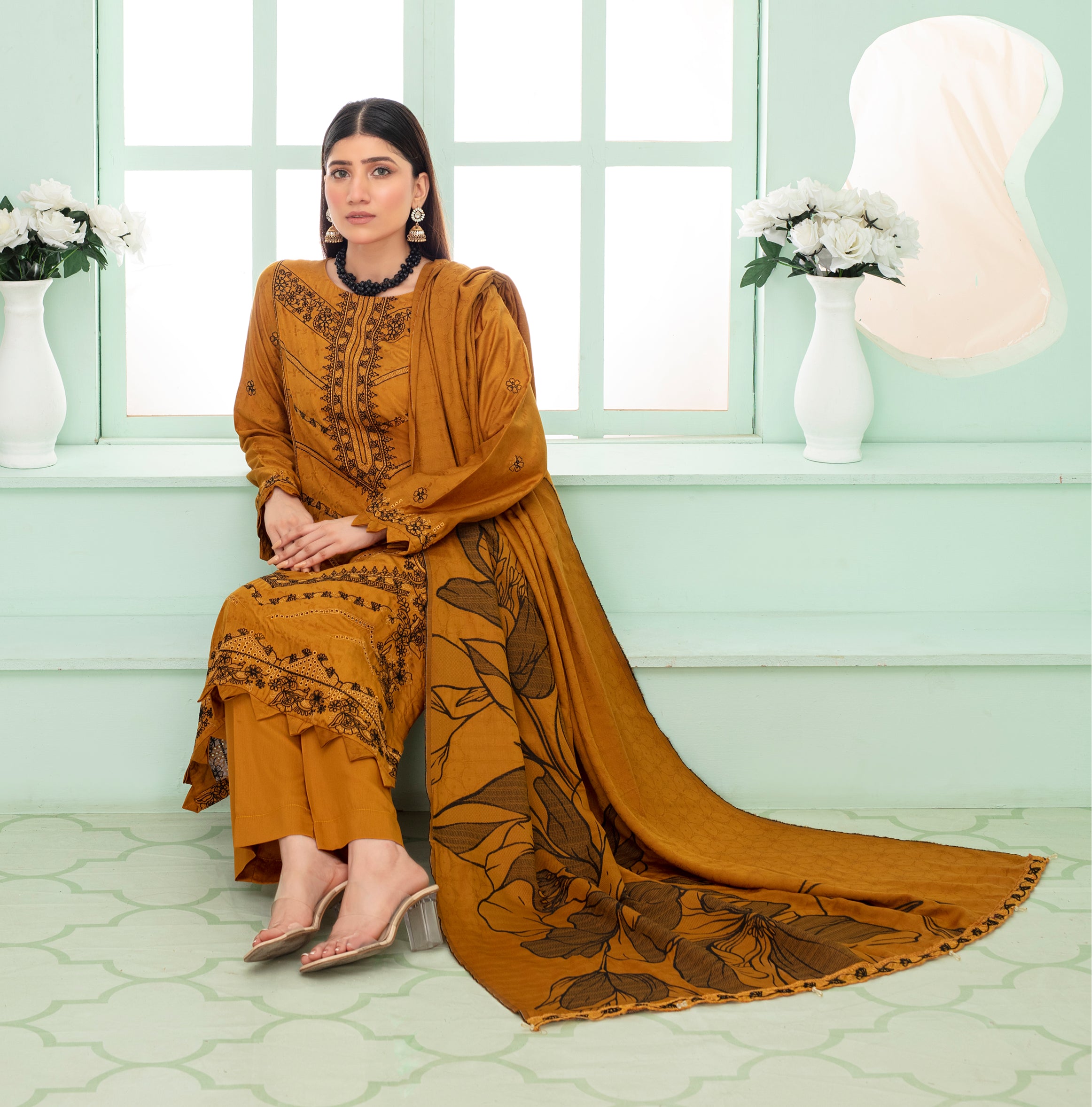 SASSI Viscose EMB Shirt & Dupatta Vol-2420