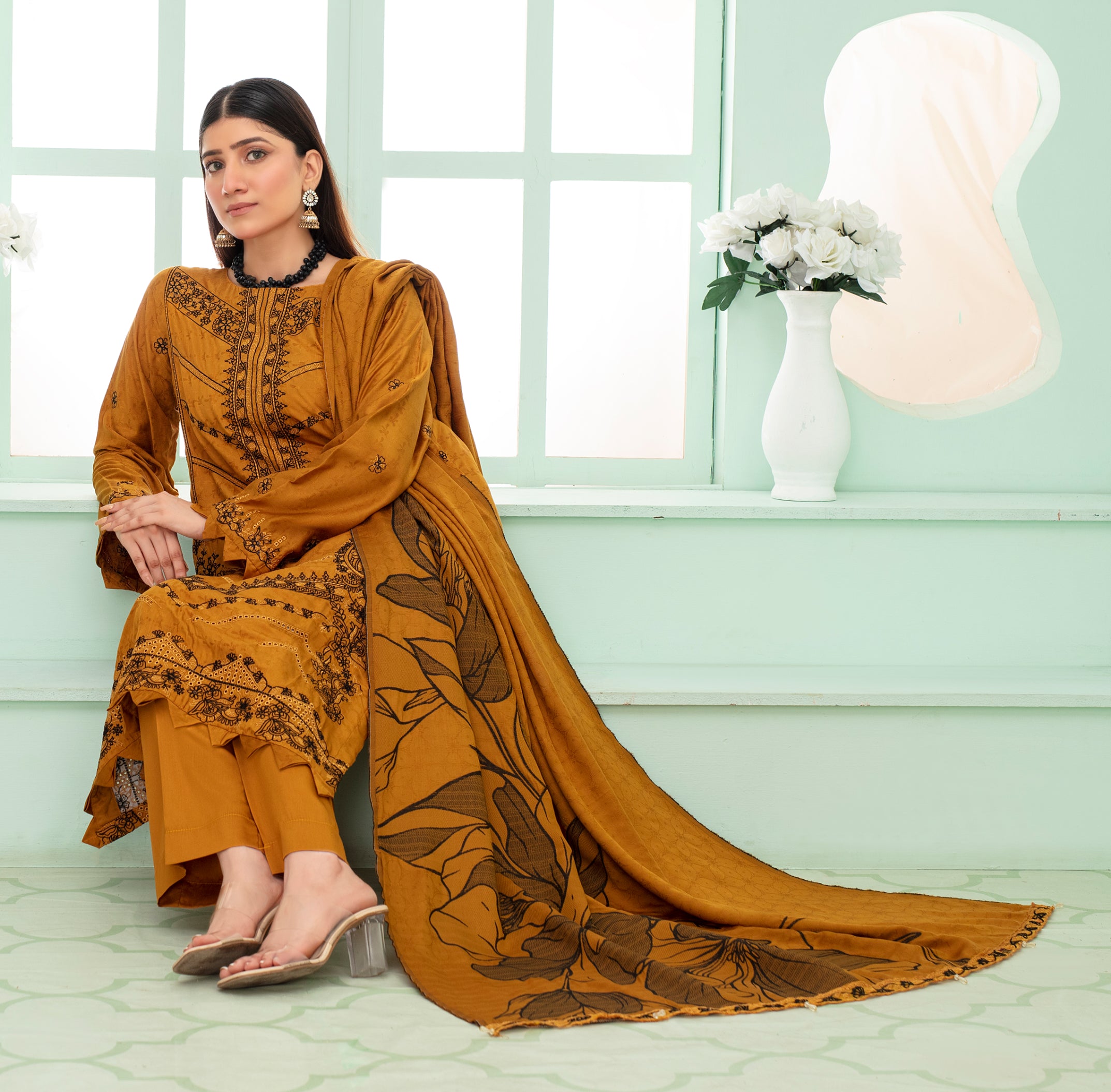 SASSI Viscose EMB Shirt & Dupatta Vol-2420