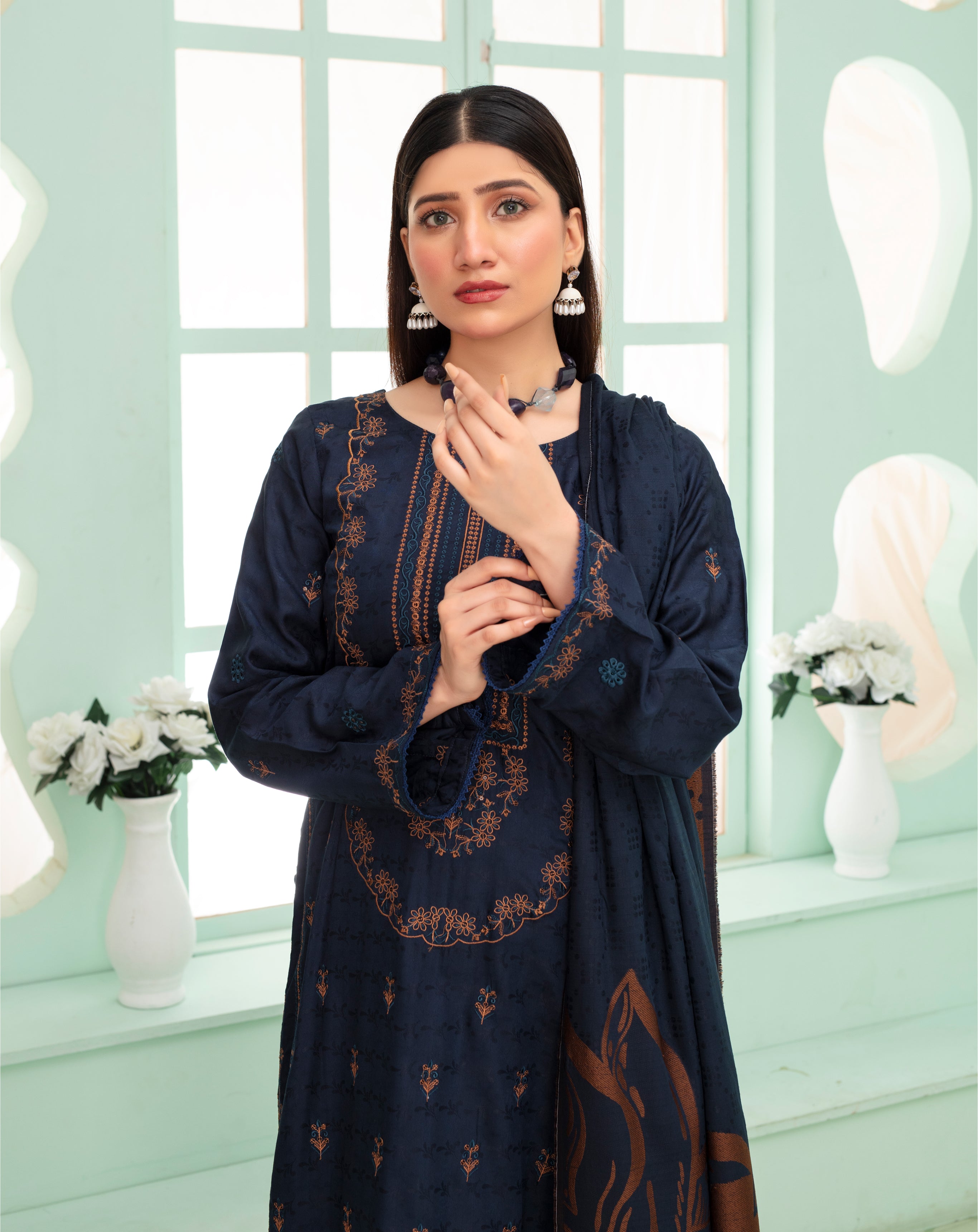 SASSI Viscose EMB Shirt & Dupatta Vol-2420