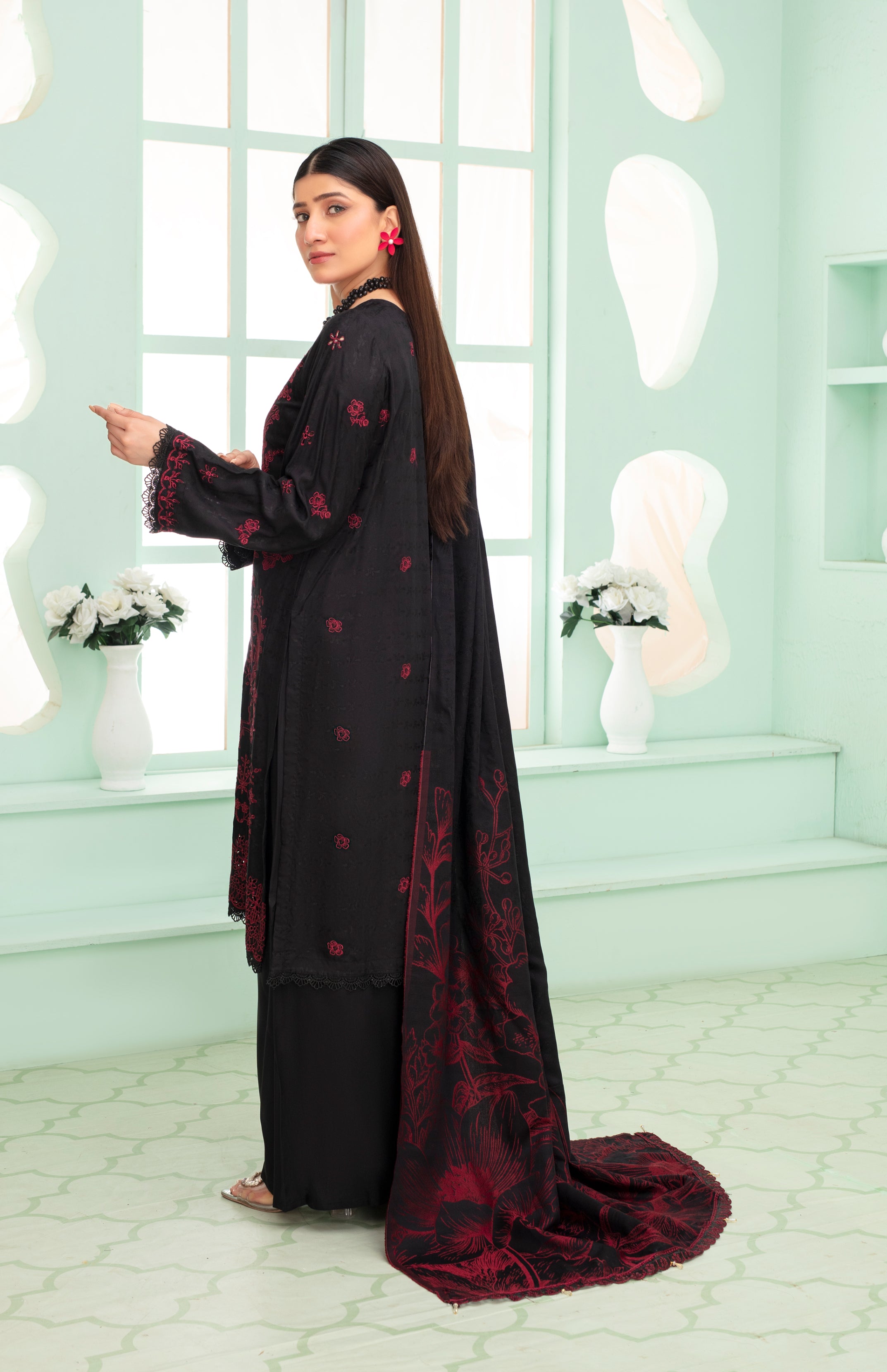 SASSI Viscose EMB Shirt & Dupatta Vol-2420
