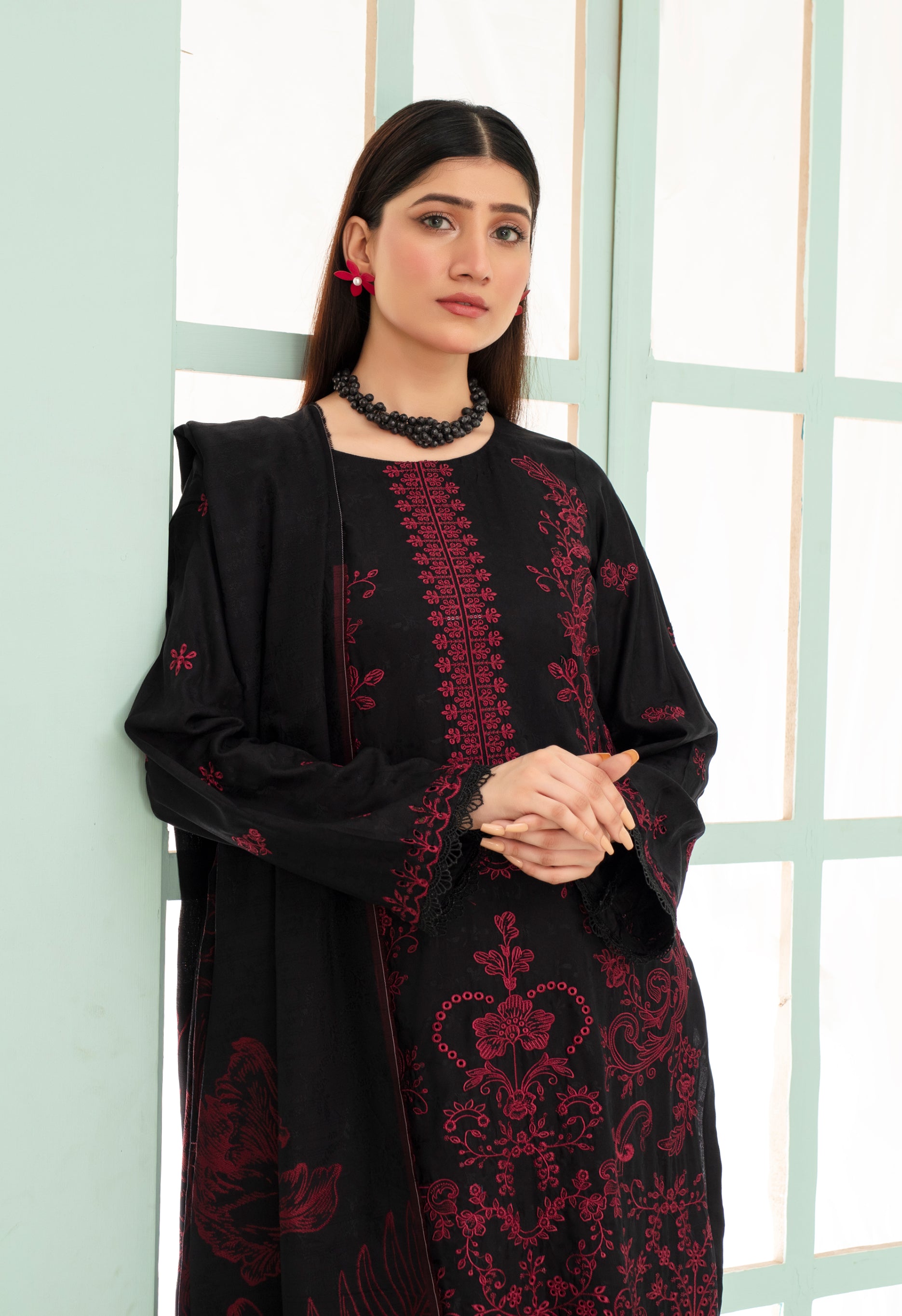 SASSI Viscose EMB Shirt & Dupatta Vol-2420