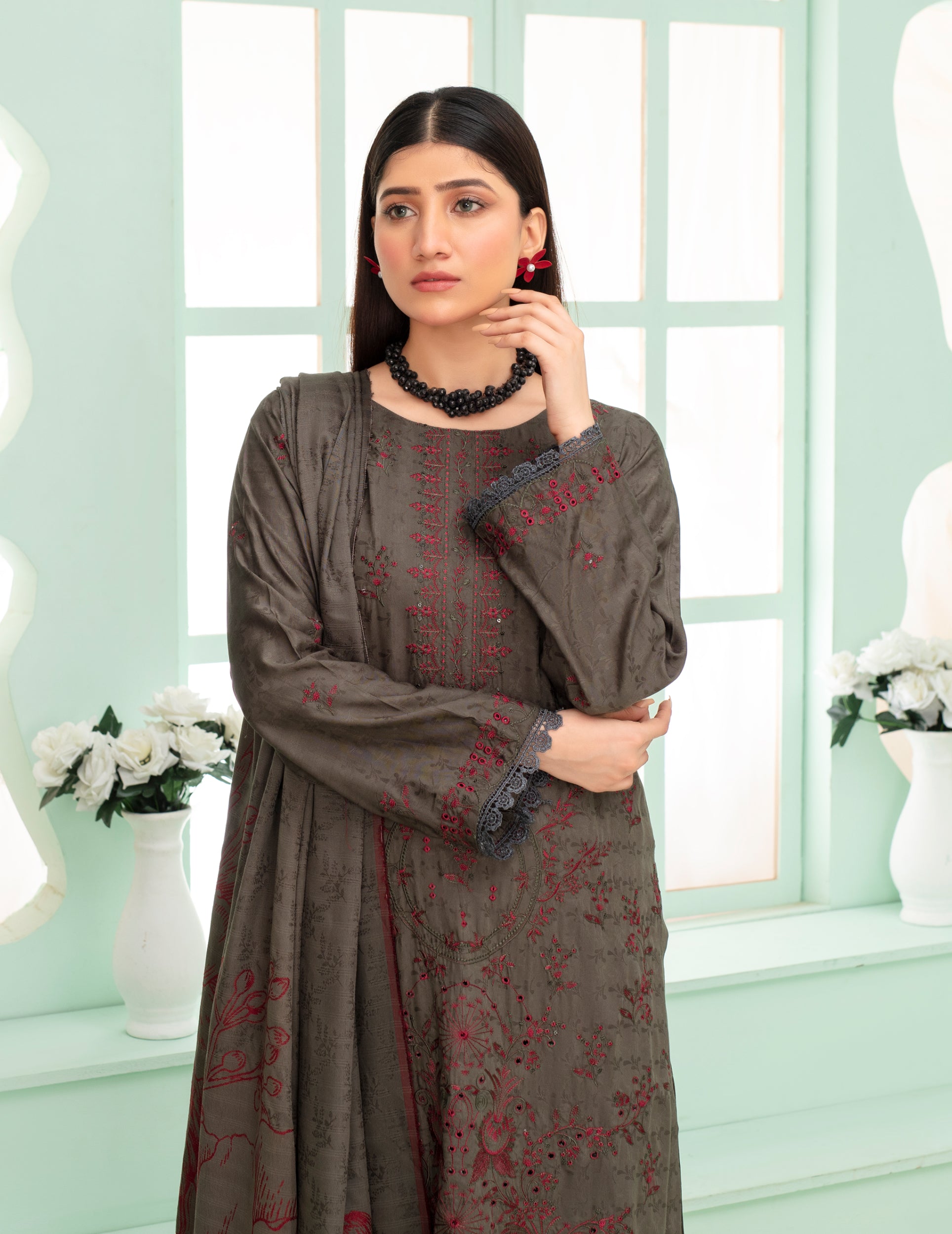 SASSI Viscose EMB Shirt & Dupatta Vol-2420