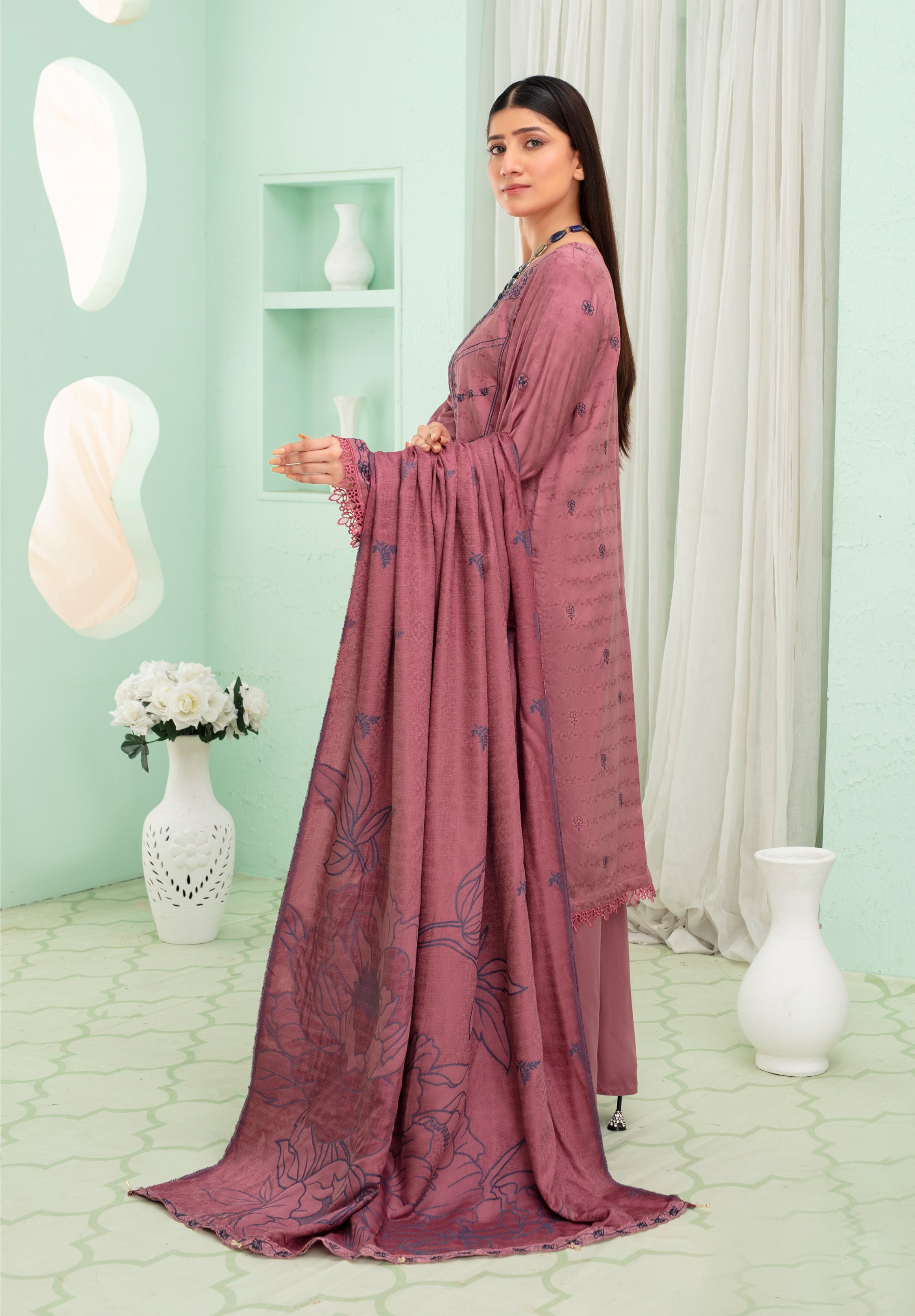 SASSI Viscose EMB Shirt & Dupatta Vol-2420