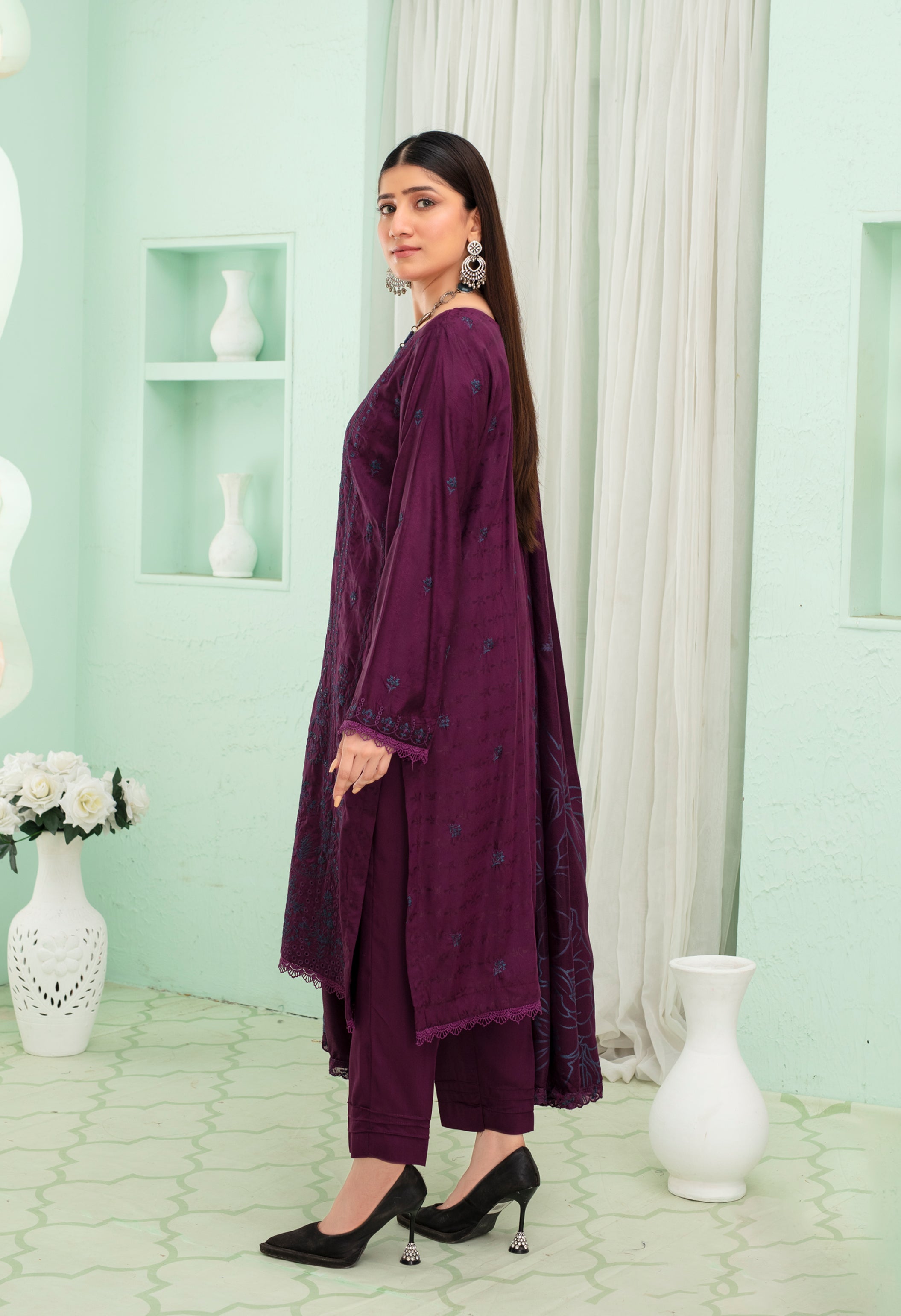SASSI Viscose EMB Shirt & Dupatta Vol-2420
