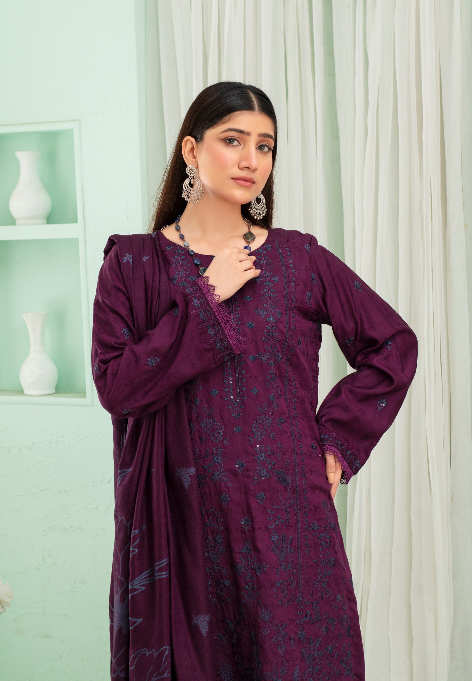 SASSI Viscose EMB Shirt & Dupatta Vol-2420