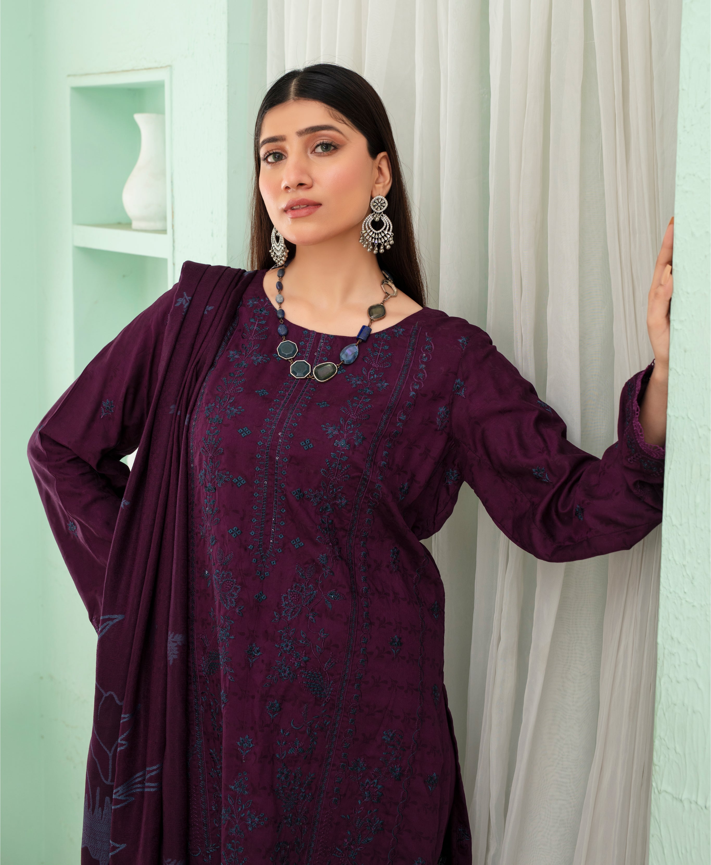 SASSI Viscose EMB Shirt & Dupatta Vol-2420
