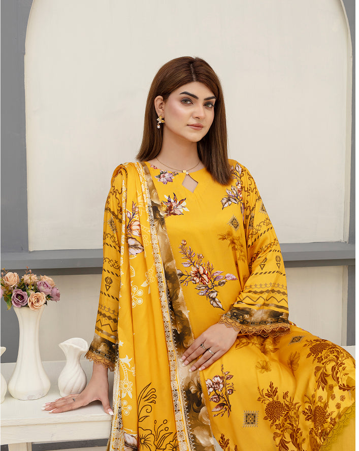 SASSI Viscose Print Shirt & Dupatta Vol-2484