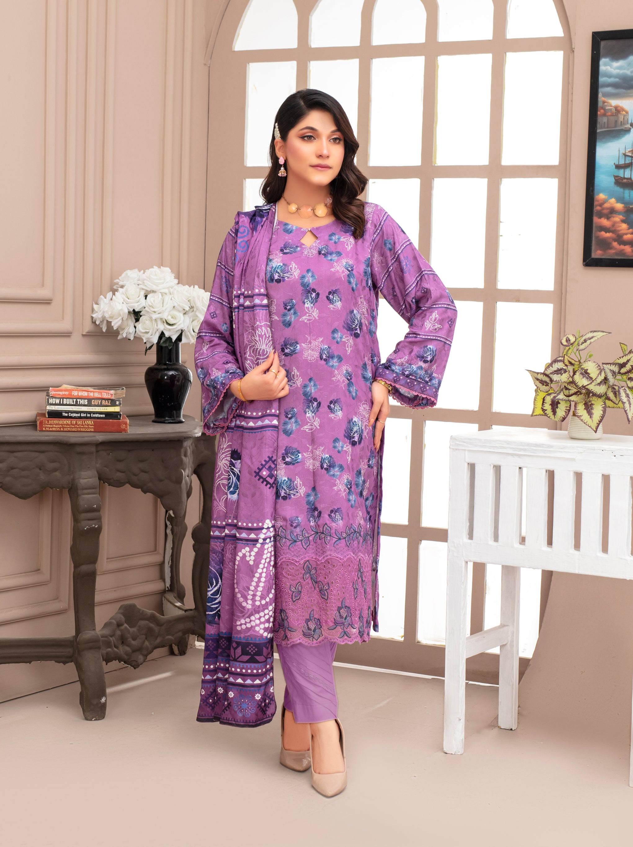 SASSI Viscose EMB Shirt & Dupatta Vol-2452