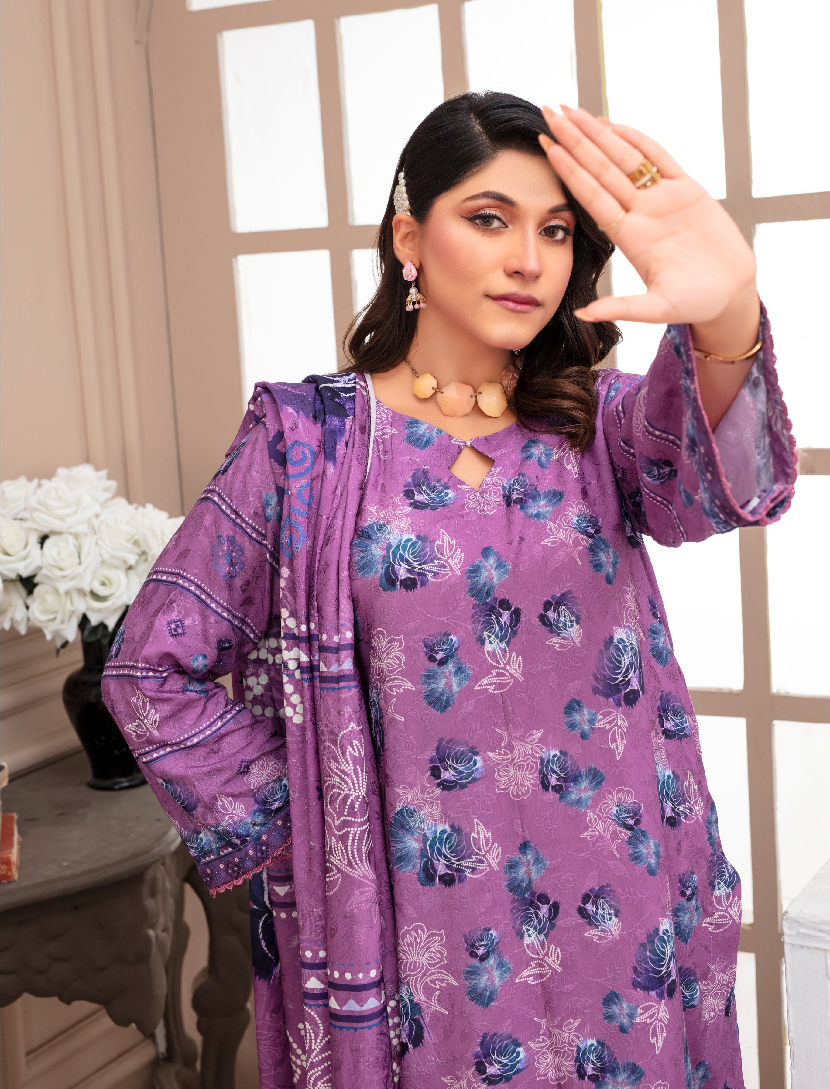 SASSI Viscose EMB Shirt & Dupatta Vol-2452