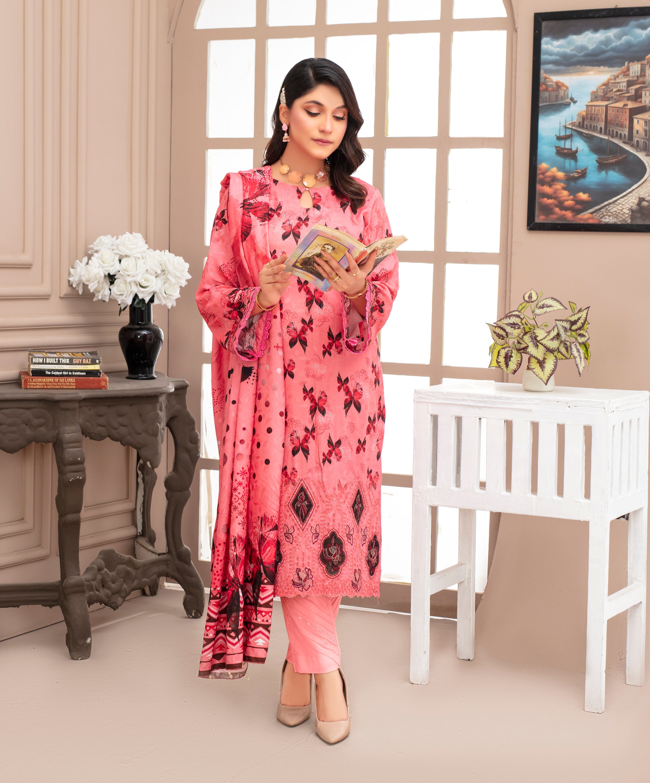 SASSI Viscose EMB Shirt & Dupatta Vol-2452