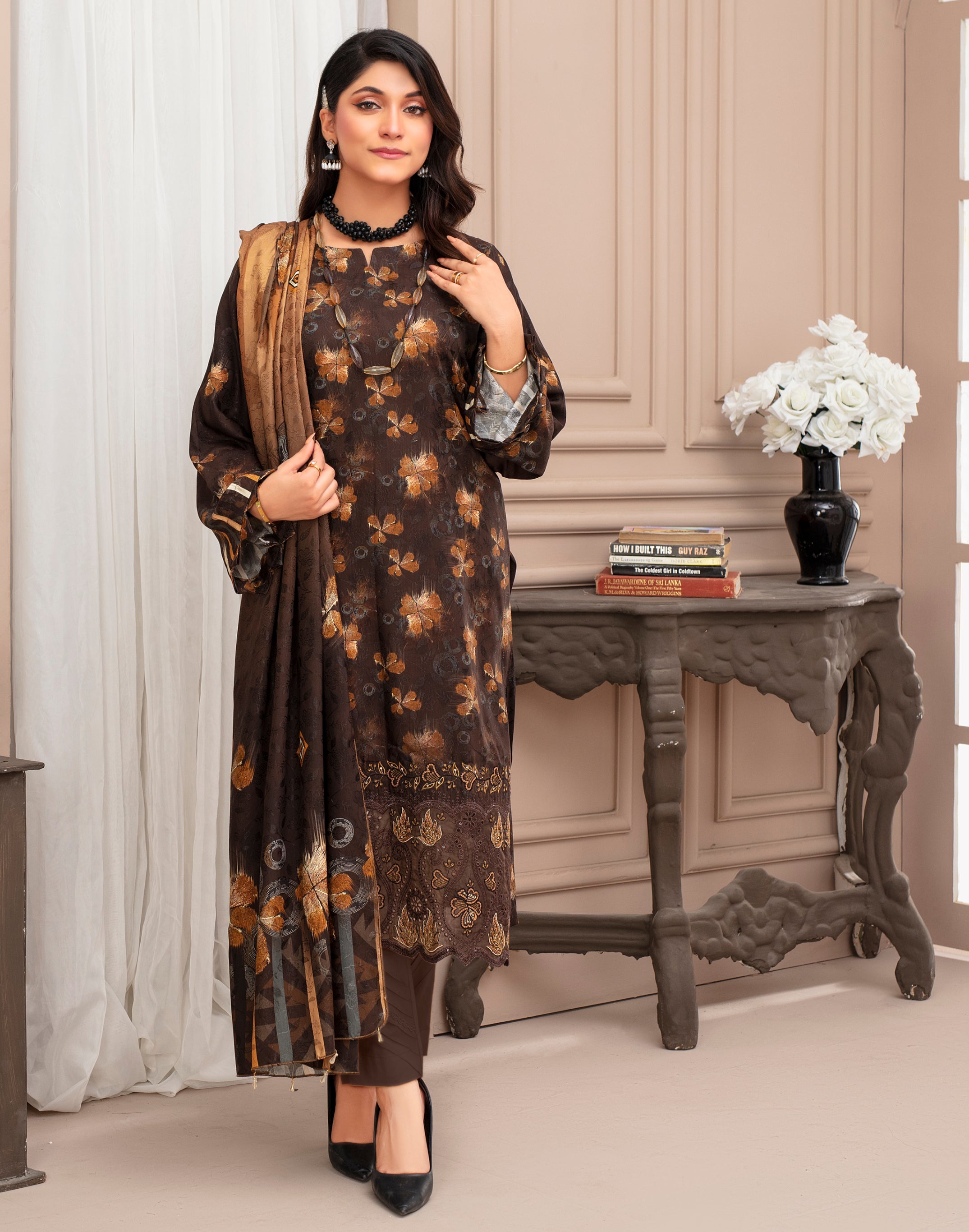 SASSI Viscose EMB Shirt & Dupatta Vol-2452
