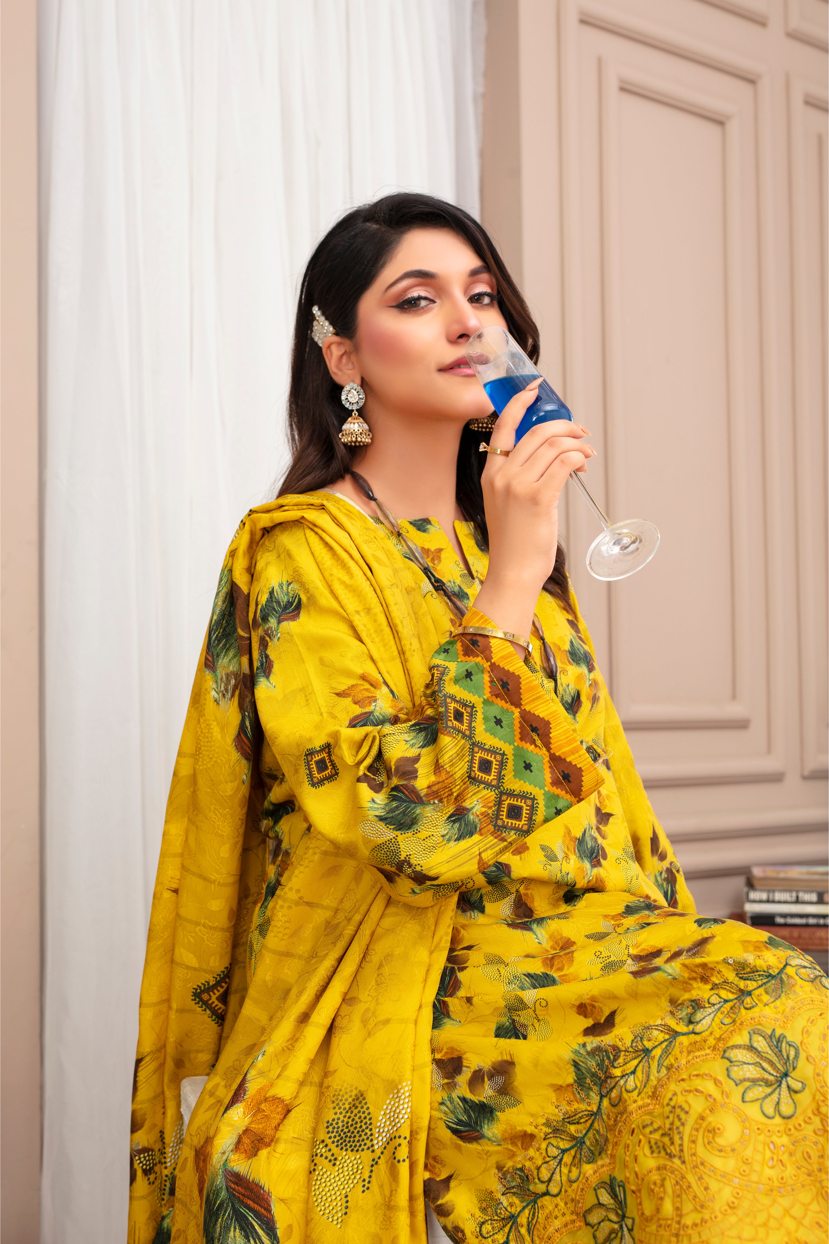 SASSI Viscose EMB Shirt & Dupatta Vol-2452