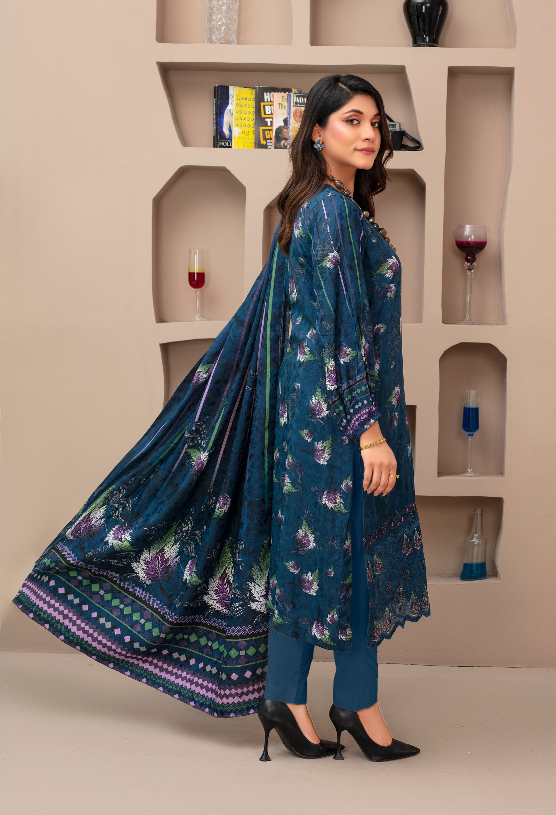 SASSI Viscose EMB Shirt & Dupatta Vol-2452