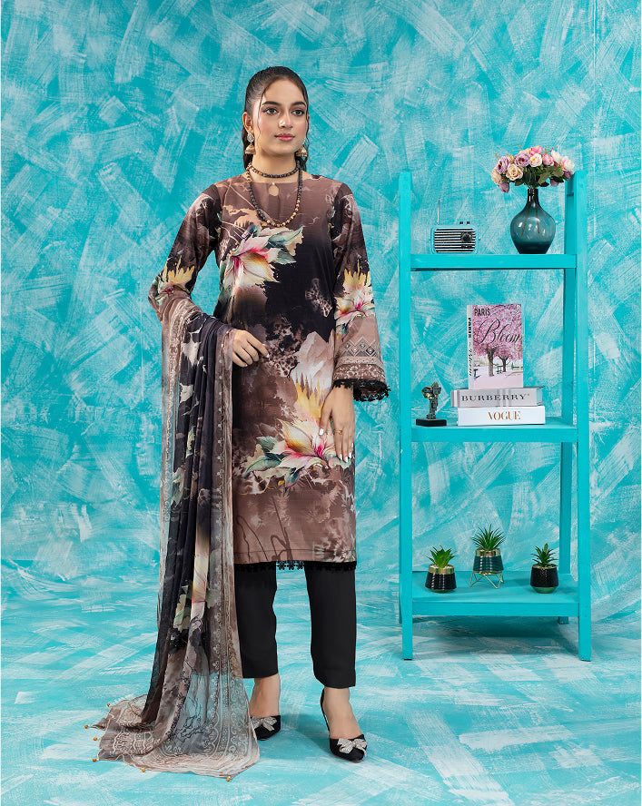 SASSI Viscose PRINT Shirt & Dupatta Vol-2475