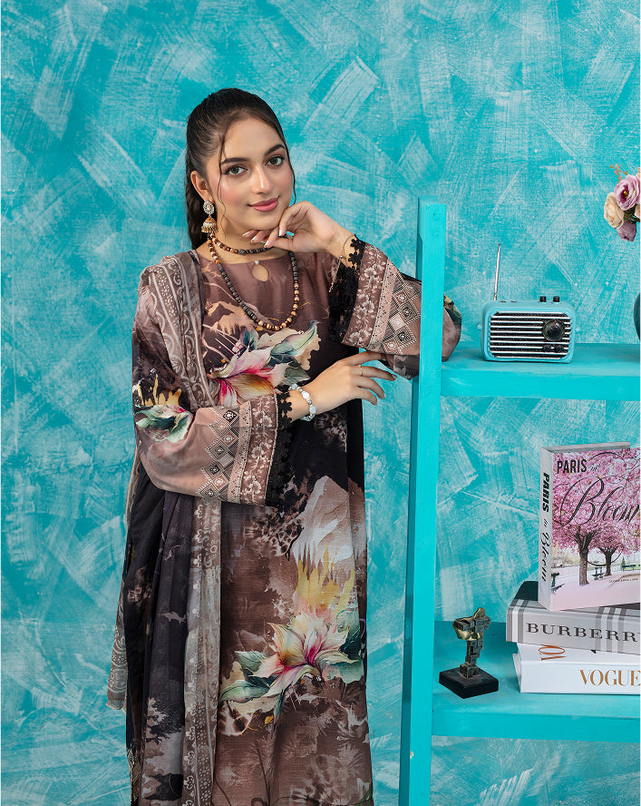 SASSI Viscose PRINT Shirt & Dupatta Vol-2475
