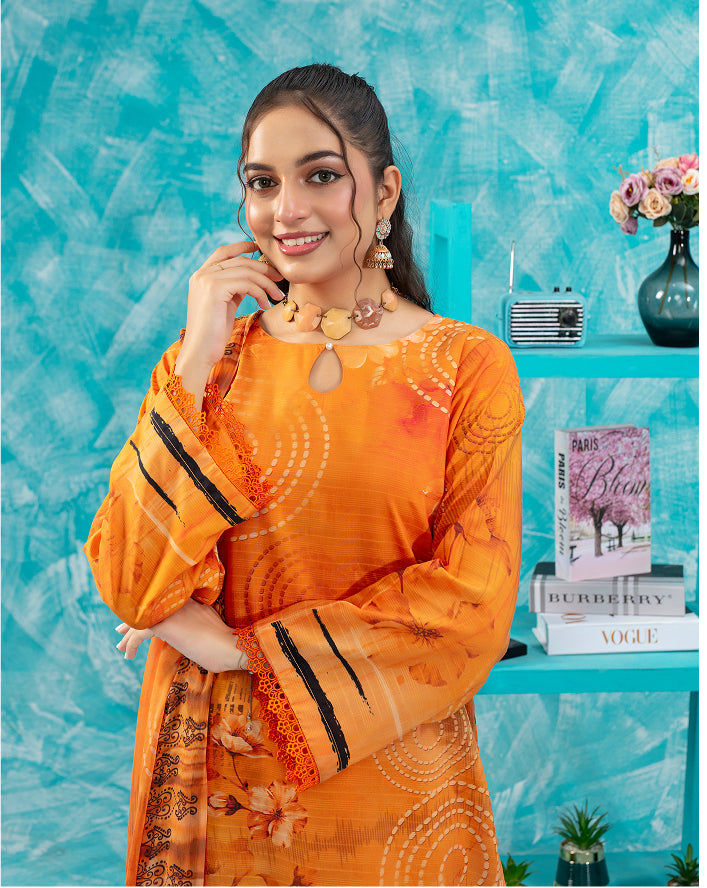 SASSI Viscose PRINT Shirt & Dupatta Vol-2475