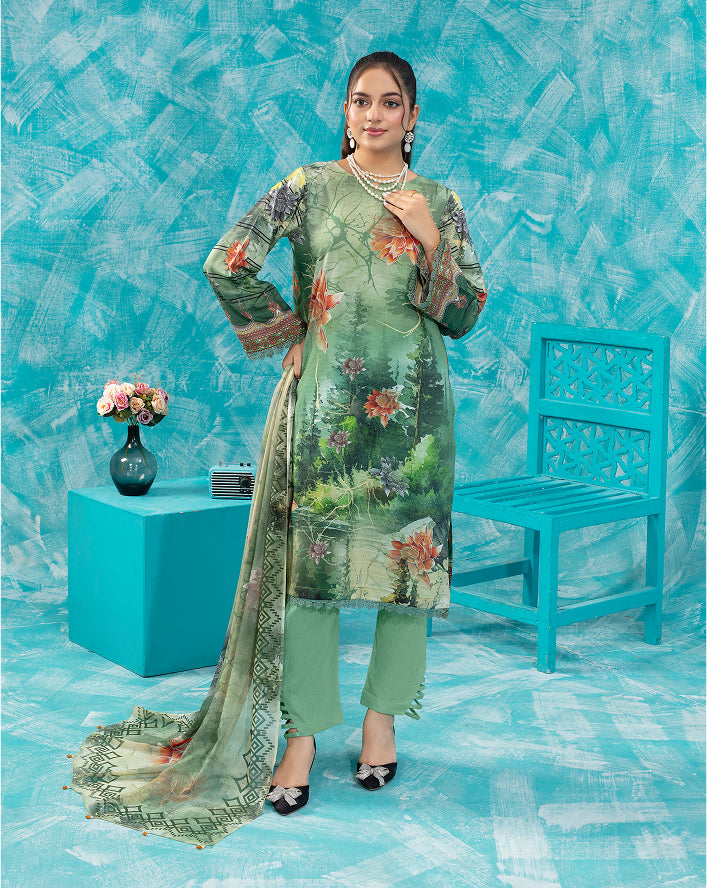 SASSI Viscose PRINT Shirt & Dupatta Vol-2475