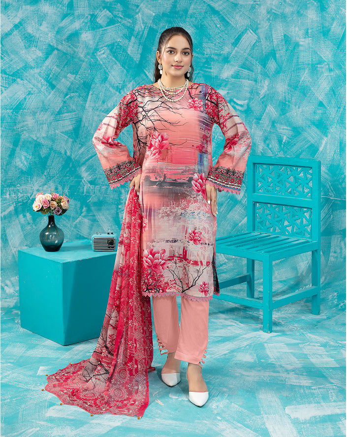 SASSI Viscose PRINT Shirt & Dupatta Vol-2475