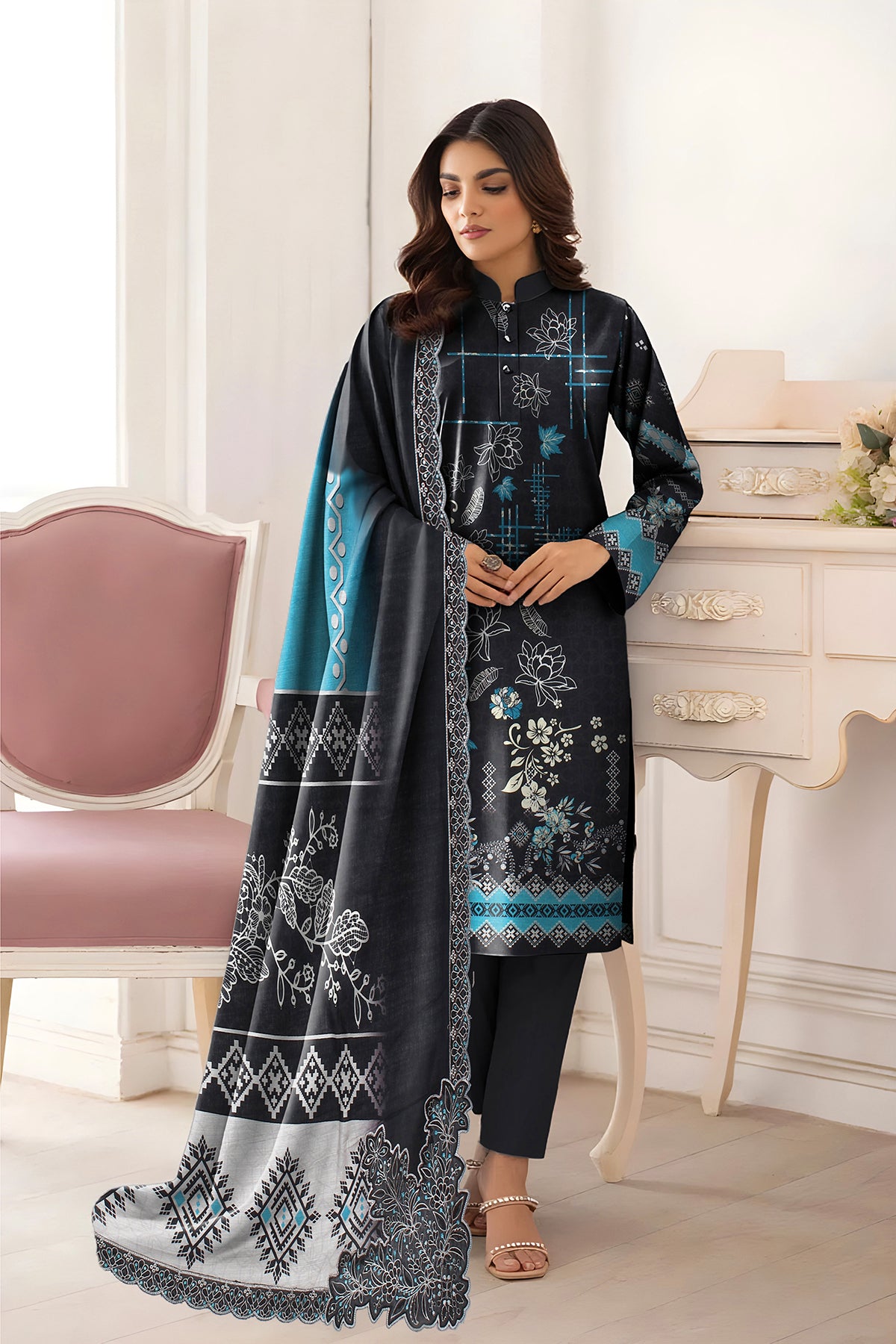 SASSI KHADDER EMB Shirt & Dupatta Vol-2450