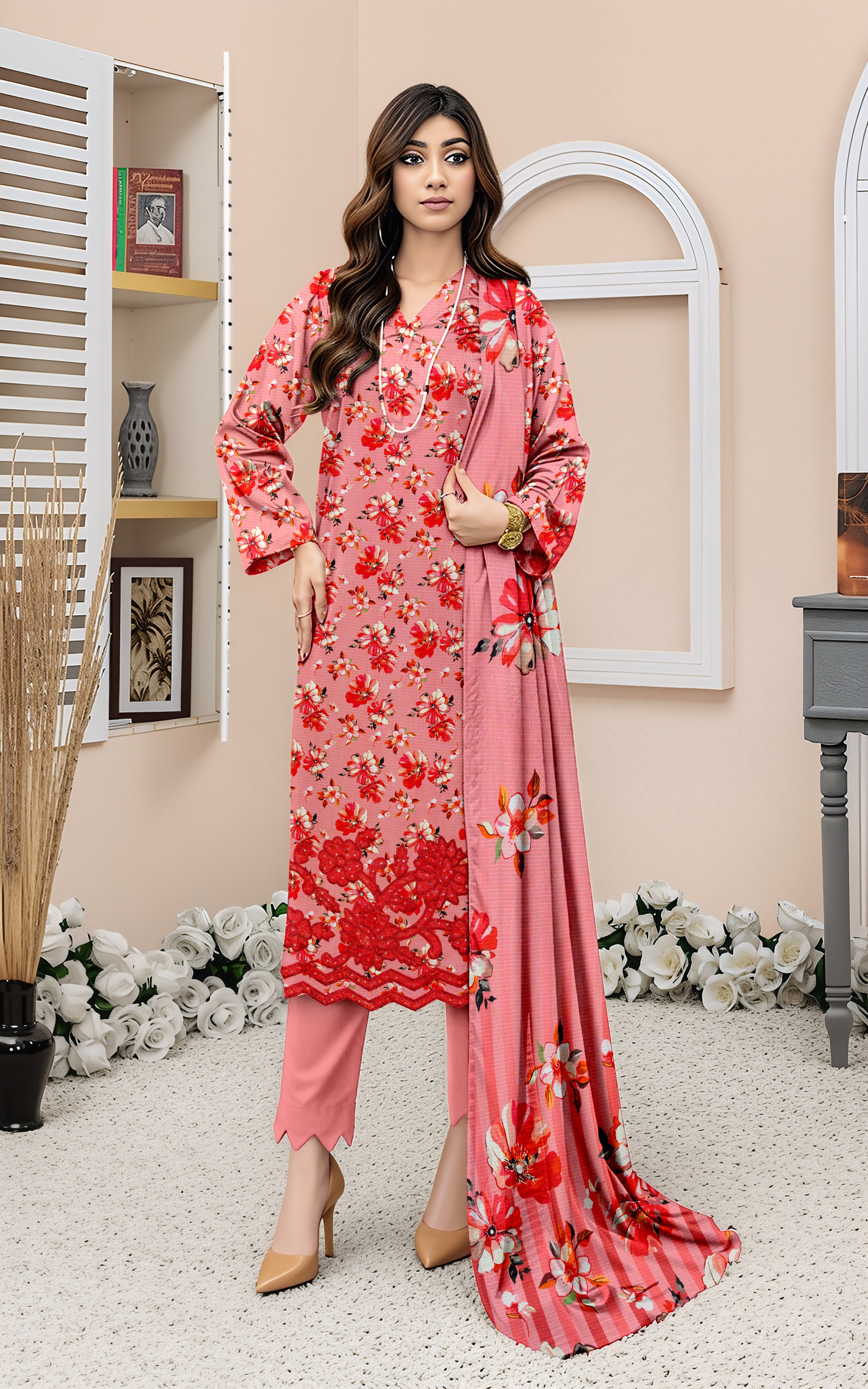 SASSI VISCOSE EMB Shirt & Dupatta Vol-2489