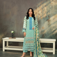 SASSI Vol 3598 – 3 Piece Unstitched Print Viscose Suit — 1