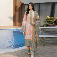 Sassi Volume 5001 – 3 Piece Unstitched Airjet Lawn Printed Suit with Voil Dupatta — 1