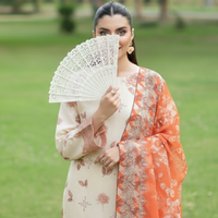 Sassi Volume 5000 Unstitched Lawn Suit – Printed Shirt, Lawn Dupatta & Dyed Trouser — 4