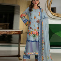 Sassi Volume 5001 – 3 Piece Unstitched Airjet Lawn Printed Suit with Voil Dupatta — 1