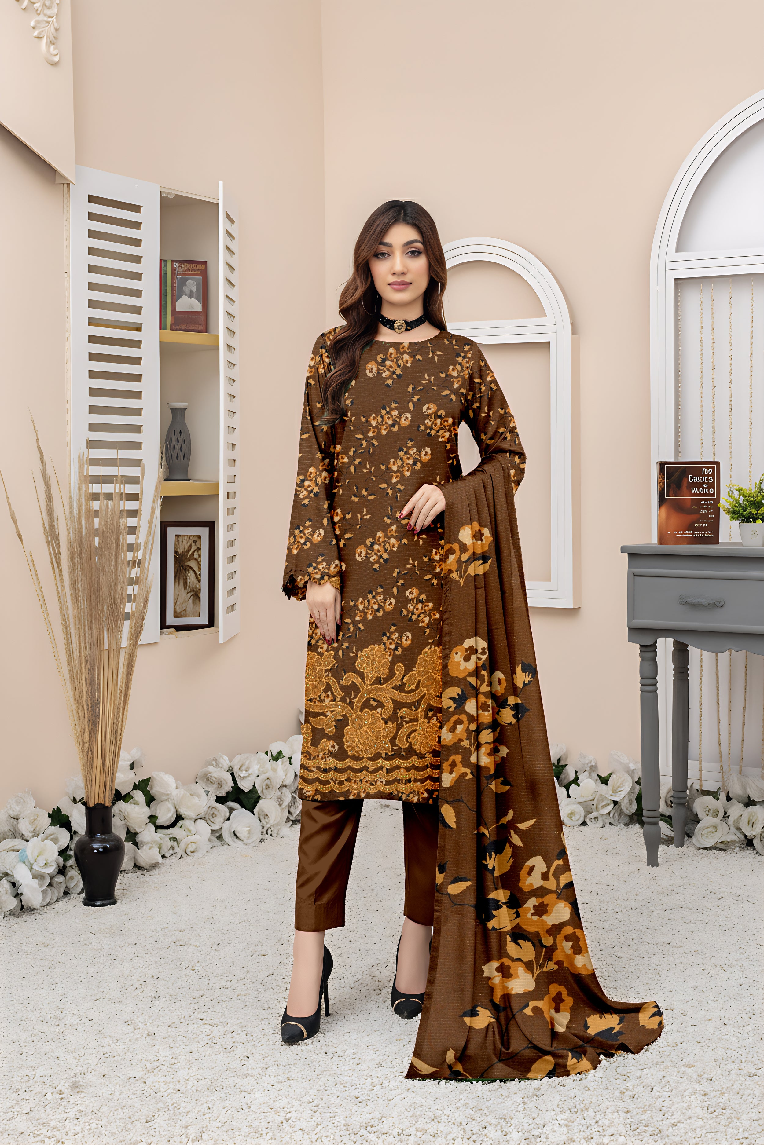 SASSI VISCOSE EMB Shirt & Dupatta Vol-2489