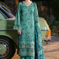 Sassi Volume 2028 – Stitched Lawn Suit with Embroidered Daman & Printed Dupatta — 1