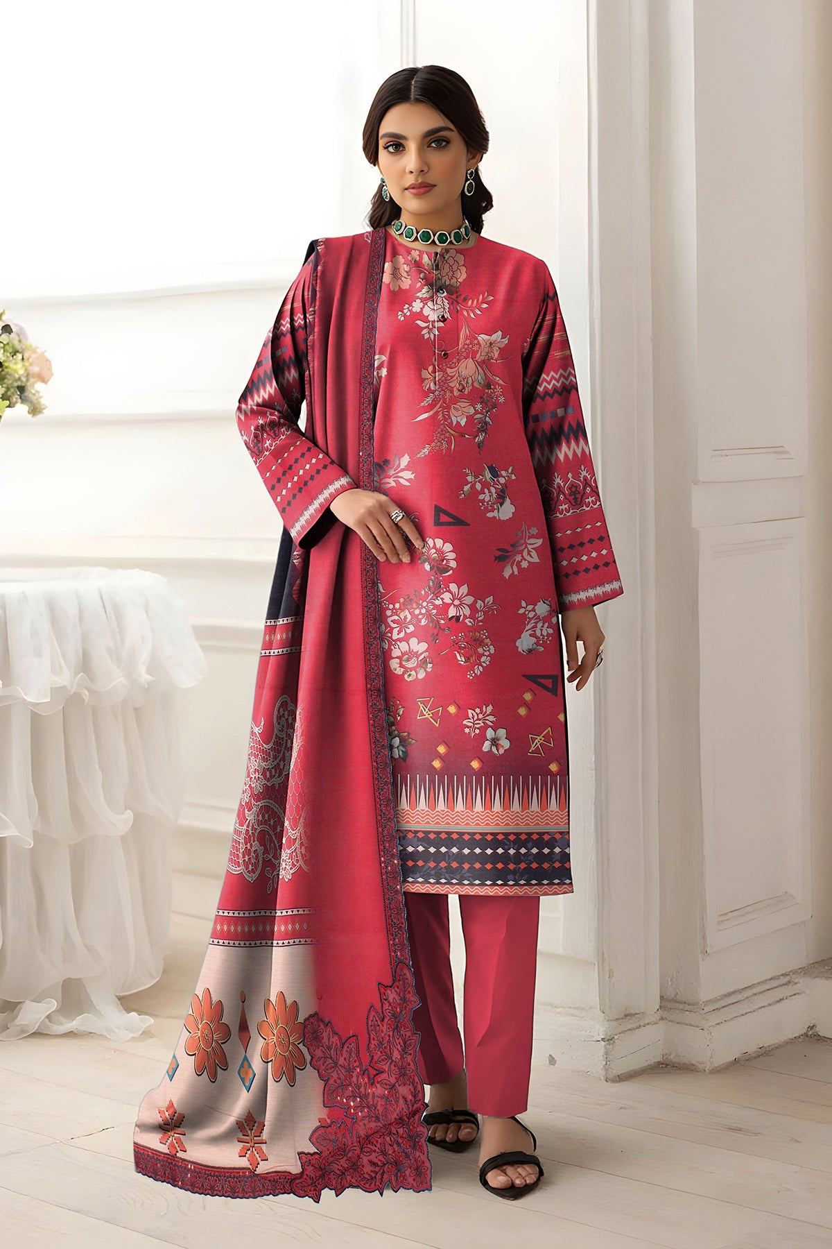 SASSI KHADDER EMB Shirt & Dupatta Vol-2450