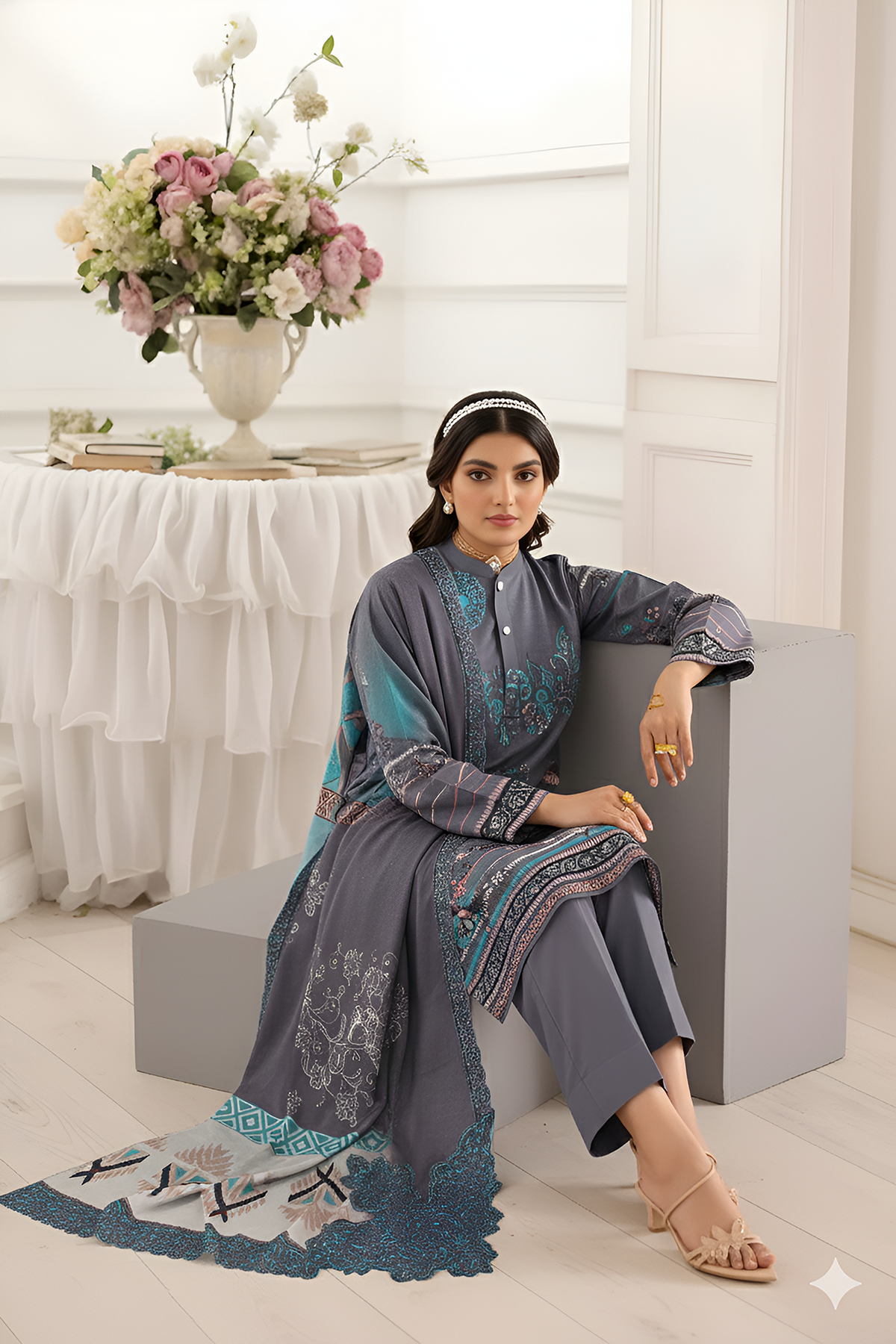 SASSI KHADDER EMB Shirt & Dupatta Vol-2450