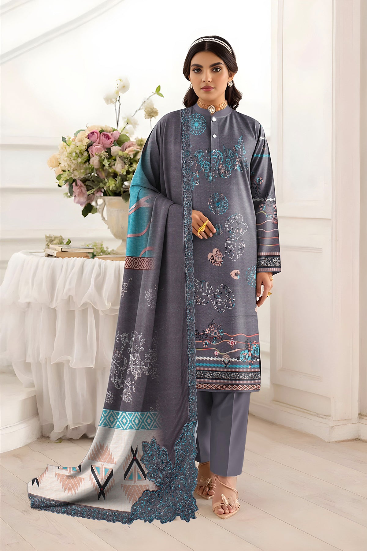 SASSI KHADDER EMB Shirt & Dupatta Vol-2450