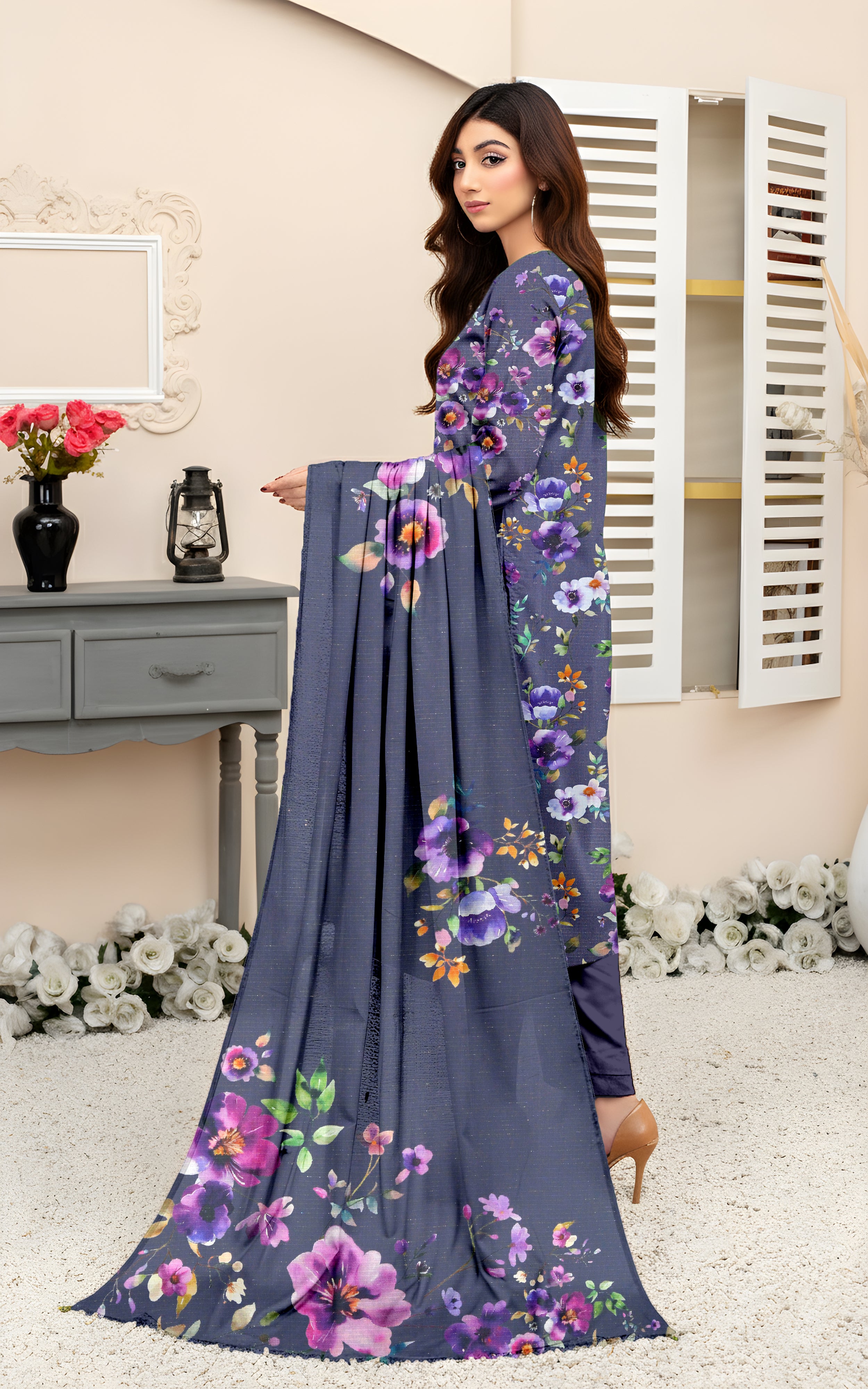 SASSI VISCOSE EMB Shirt & Dupatta Vol-2489