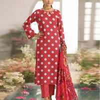 Sassi Vol 3103 Unstitched Lawn Suit 3 Piece with Floral Voil Dupatta — 1