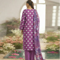 Sassi Vol 3103 Unstitched Lawn Suit 3 Piece with Floral Voil Dupatta — 2